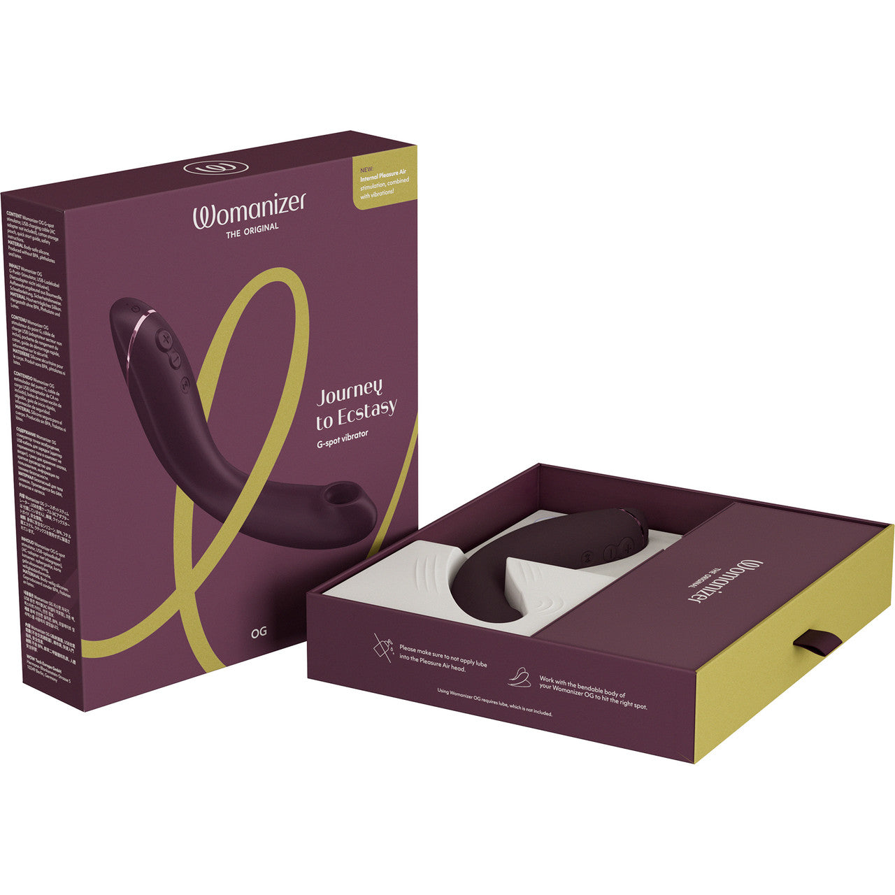 Womanizer OG Pleasure Air G-Spot Stimulator With Vibration - Aubergine