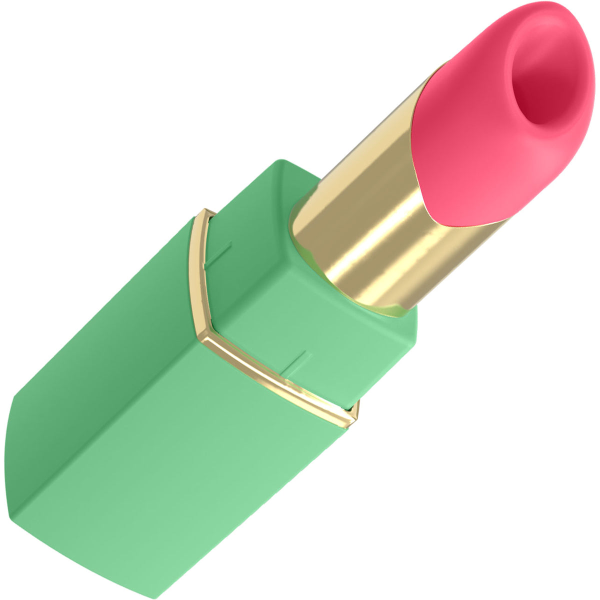 Womanizer Beauty Travel-Friendly Lipstick Pleasure Air Clitoral Stimulator - Green & Pink