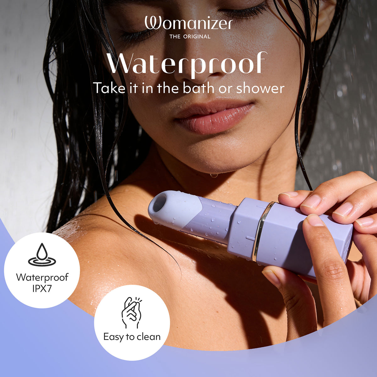 Womanizer Beauty Travel-Friendly Lipstick Pleasure Air Clitoral Stimulator - Infographic