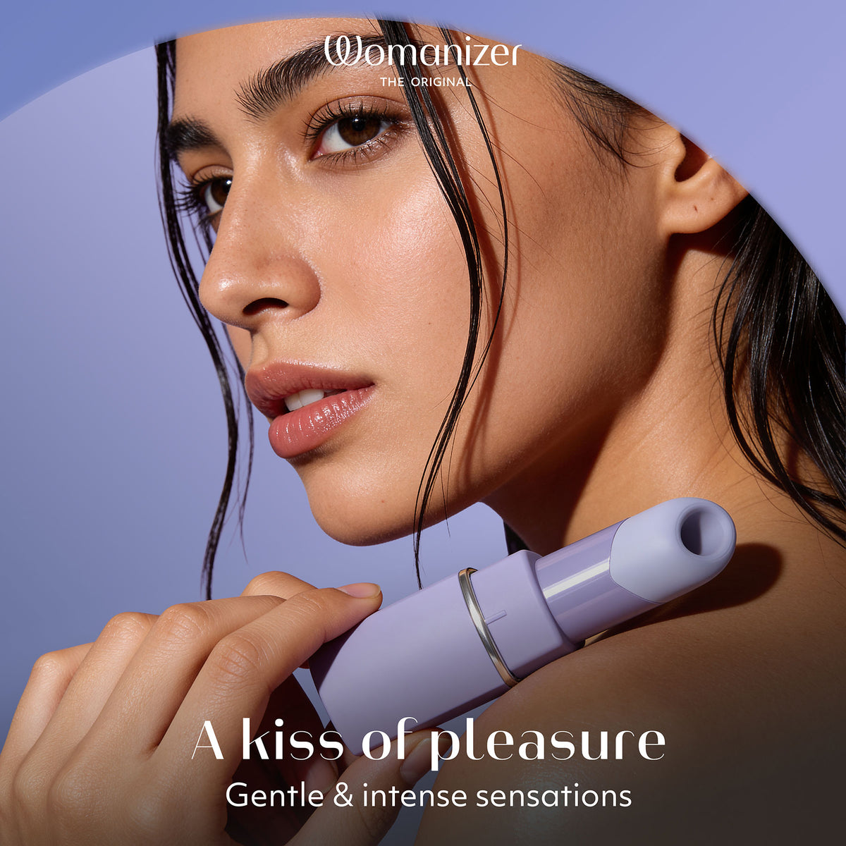 Womanizer Beauty Travel-Friendly Lipstick Pleasure Air Clitoral Stimulator - Infographic