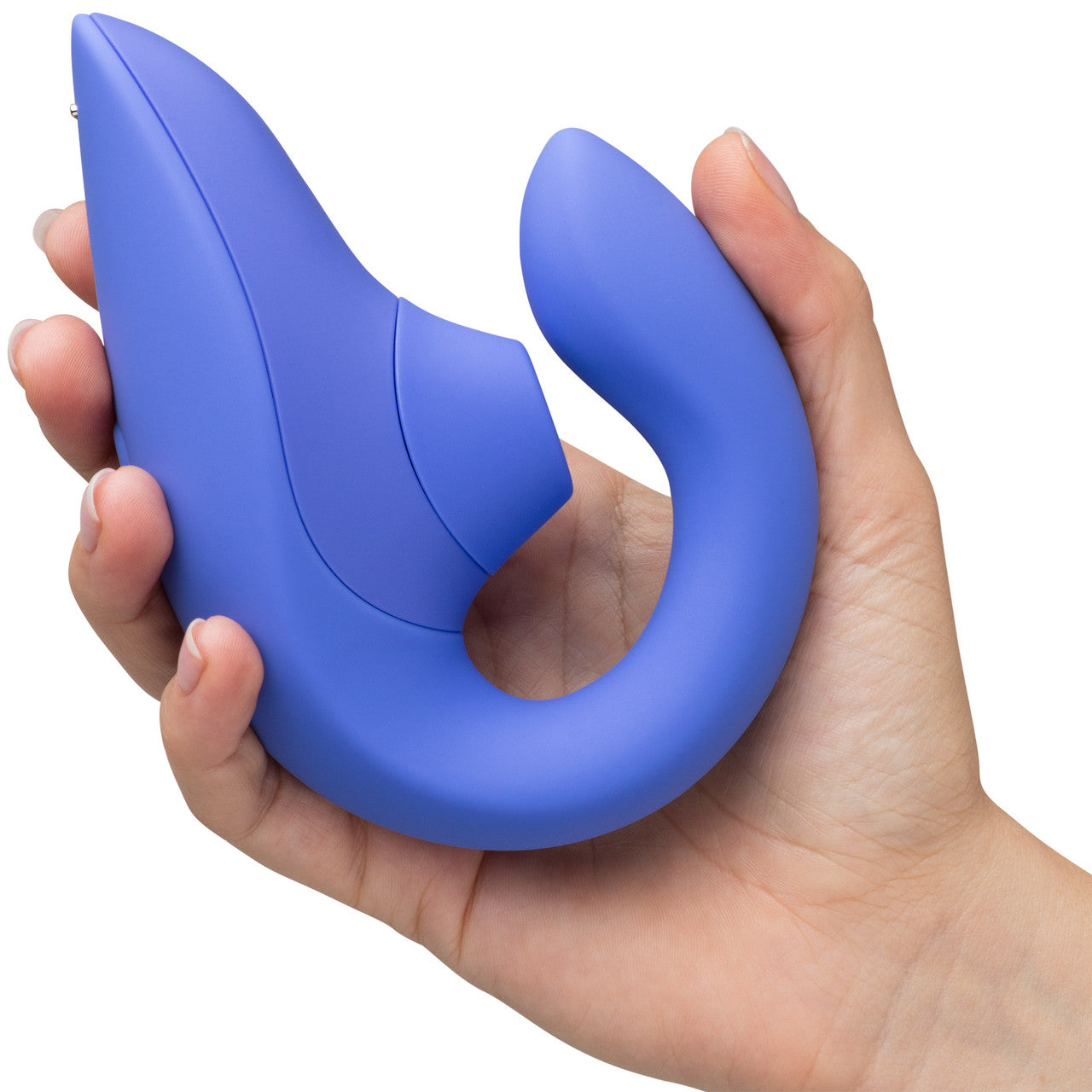 Womanizer Blend Dual Stimulation Vibrator Featuring Pleasure Air Technology - Vibrant Blue