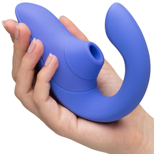 Womanizer Blend Dual Stimulation Vibrator Featuring Pleasure Air Technology - Vibrant Blue