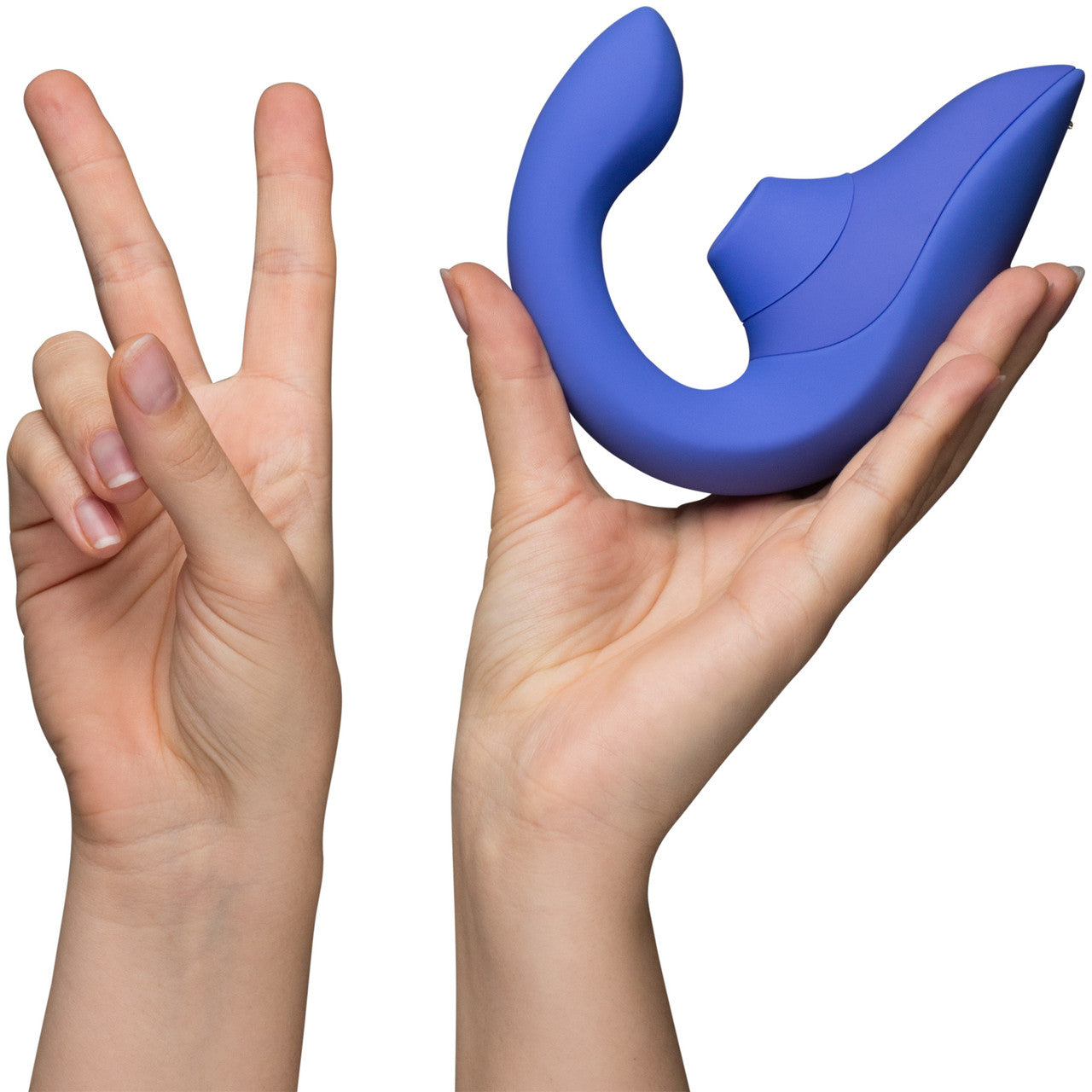 Womanizer Blend Dual Stimulation Vibrator Featuring Pleasure Air Technology - Vibrant Blue