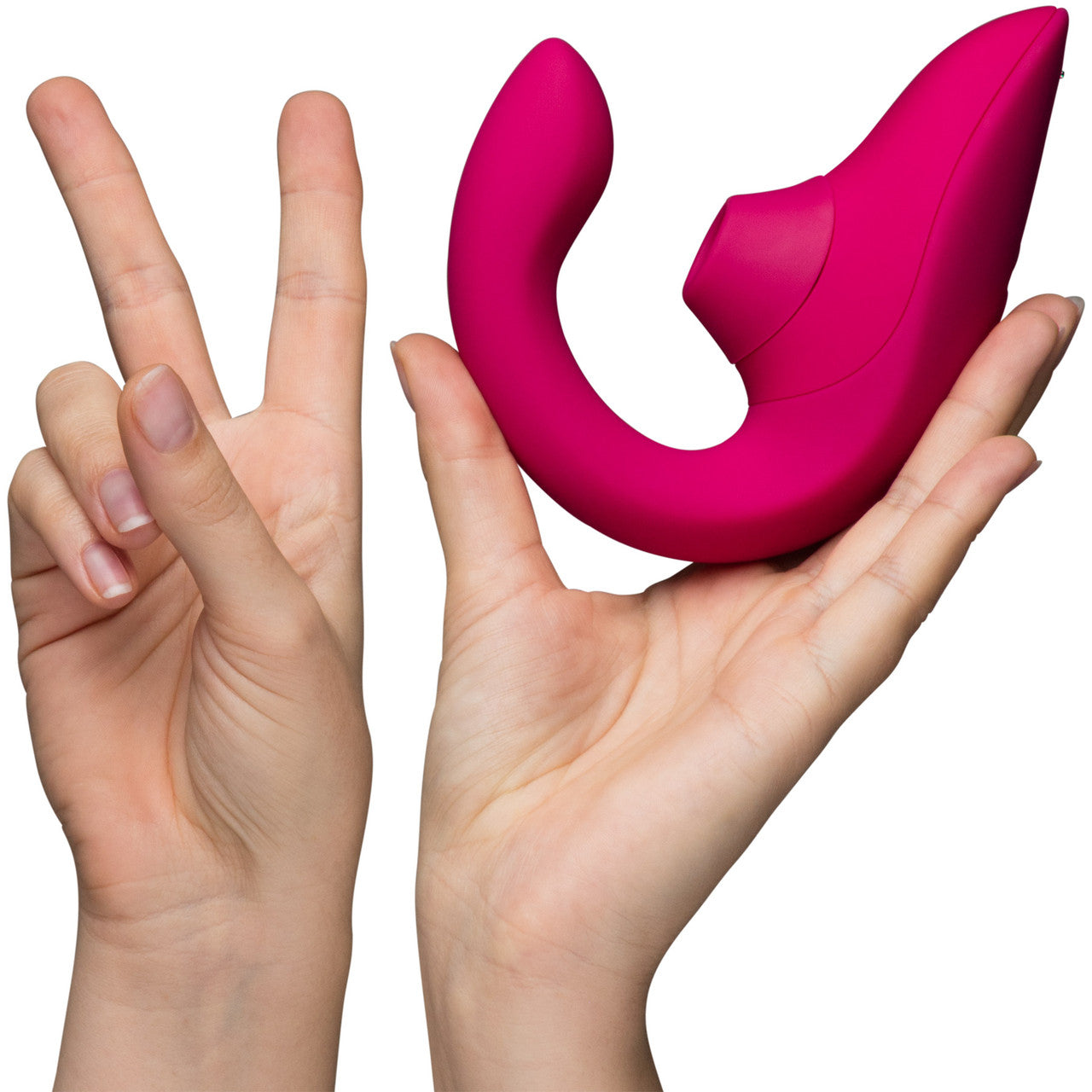 Womanizer Blend Dual Stimulation Vibrator Featuring Pleasure Air Technology - Vibrant Pink