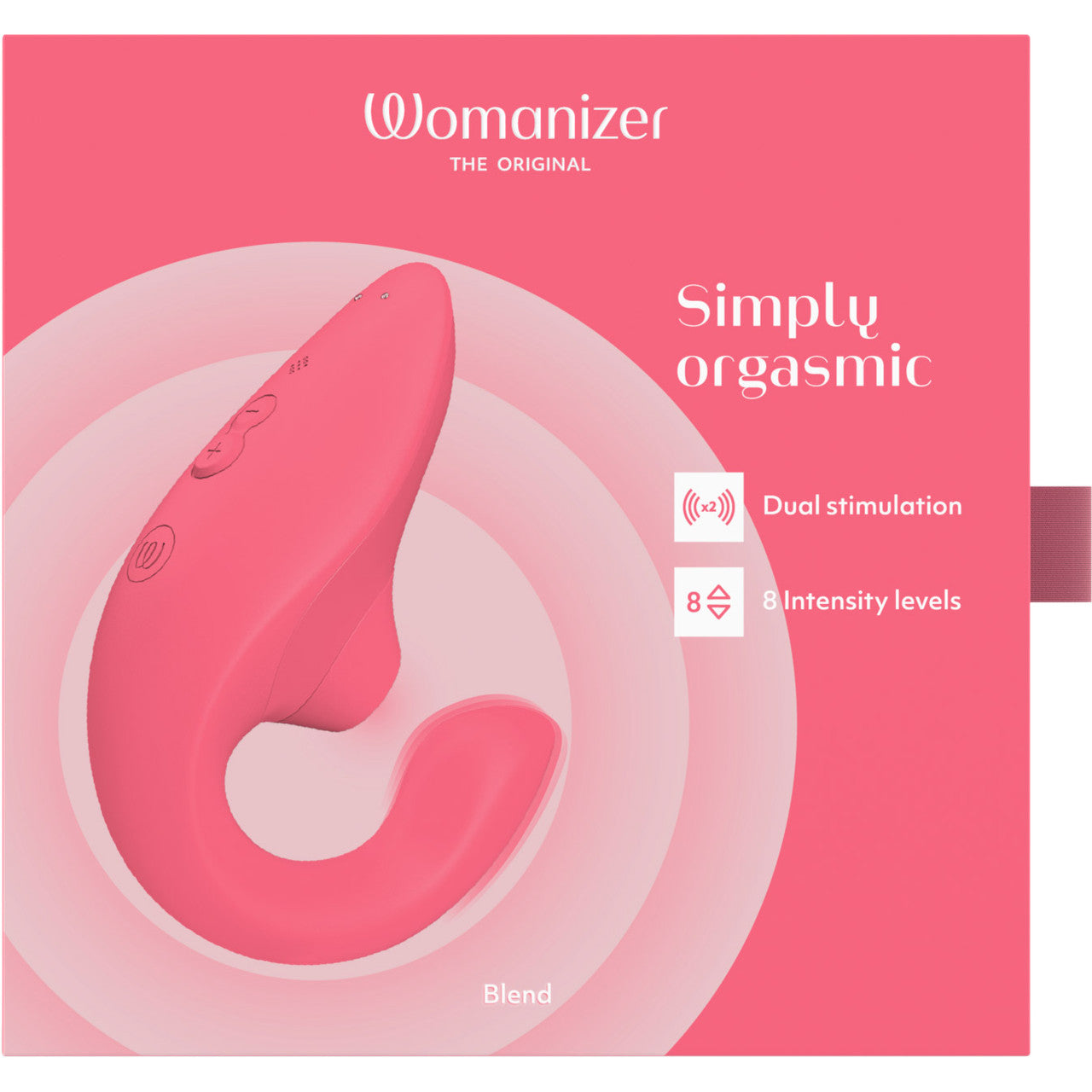 Womanizer Blend Dual Stimulation Vibrator Featuring Pleasure Air Technology - Vibrant Rose