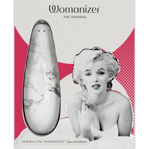 Womanizer Marilyn Monroe Special Edition Pleasure Air Clitoral Stimulator - White Marble