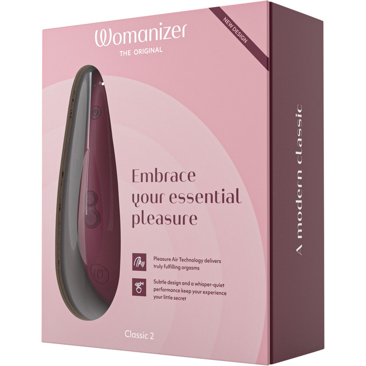 Womanizer Classic 2 Pleasure Air Clitoral Stimulator - Bordeaux