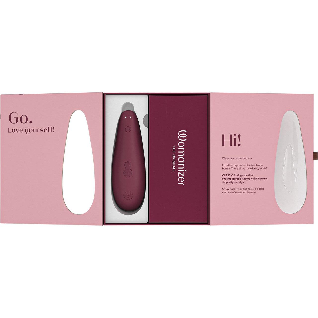 Womanizer Classic 2 Pleasure Air Clitoral Stimulator - Bordeaux