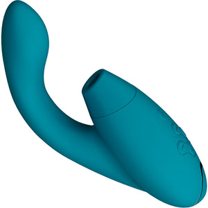 Womanizer DUO 2 Silicone Pleasure Air Clitoral & G-Spot Stimulator - Petrol