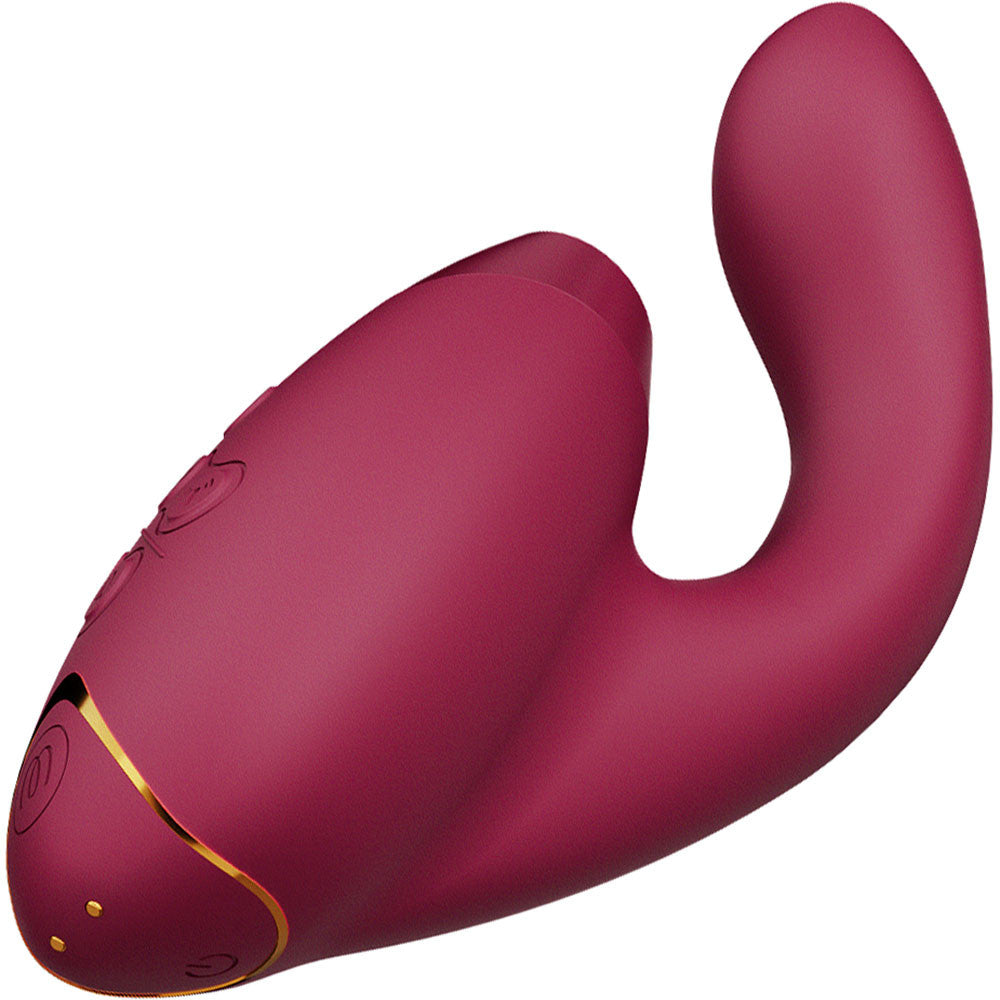 Womanizer DUO 2 Silicone Pleasure Air Clitoral & G-Spot Stimulator - Bordeaux