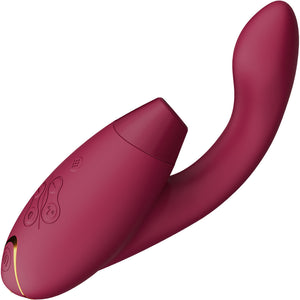 Womanizer DUO 2 Silicone Pleasure Air Clitoral & G-Spot Stimulator - Bordeaux