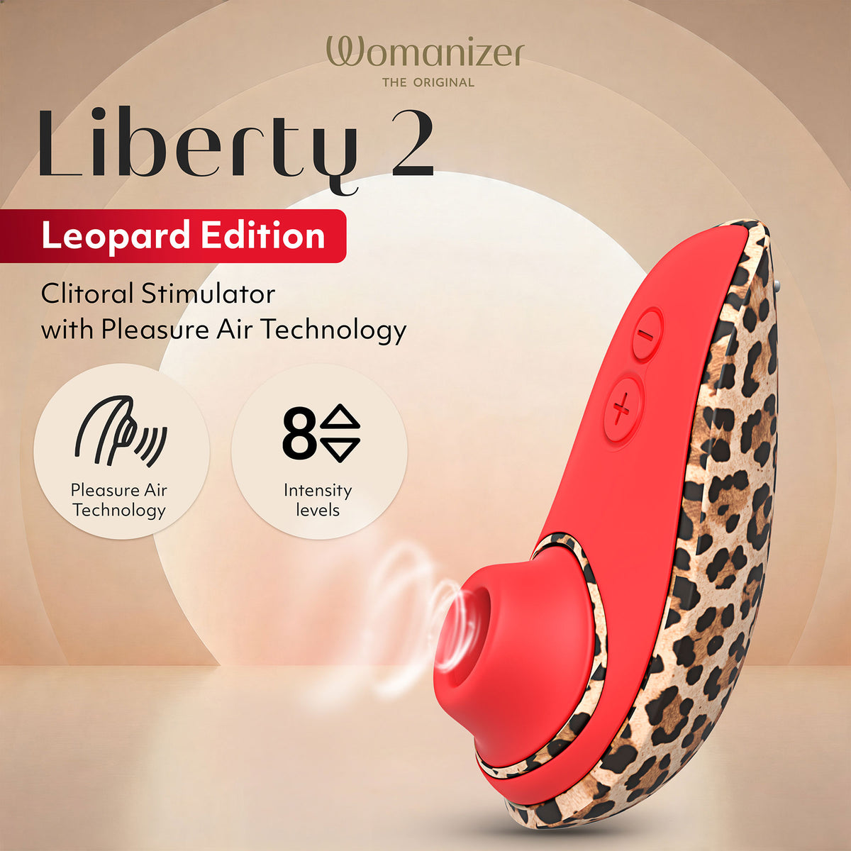 Womanizer Liberty 2 Pleasure Air Clitoral Stimulator - Leopard