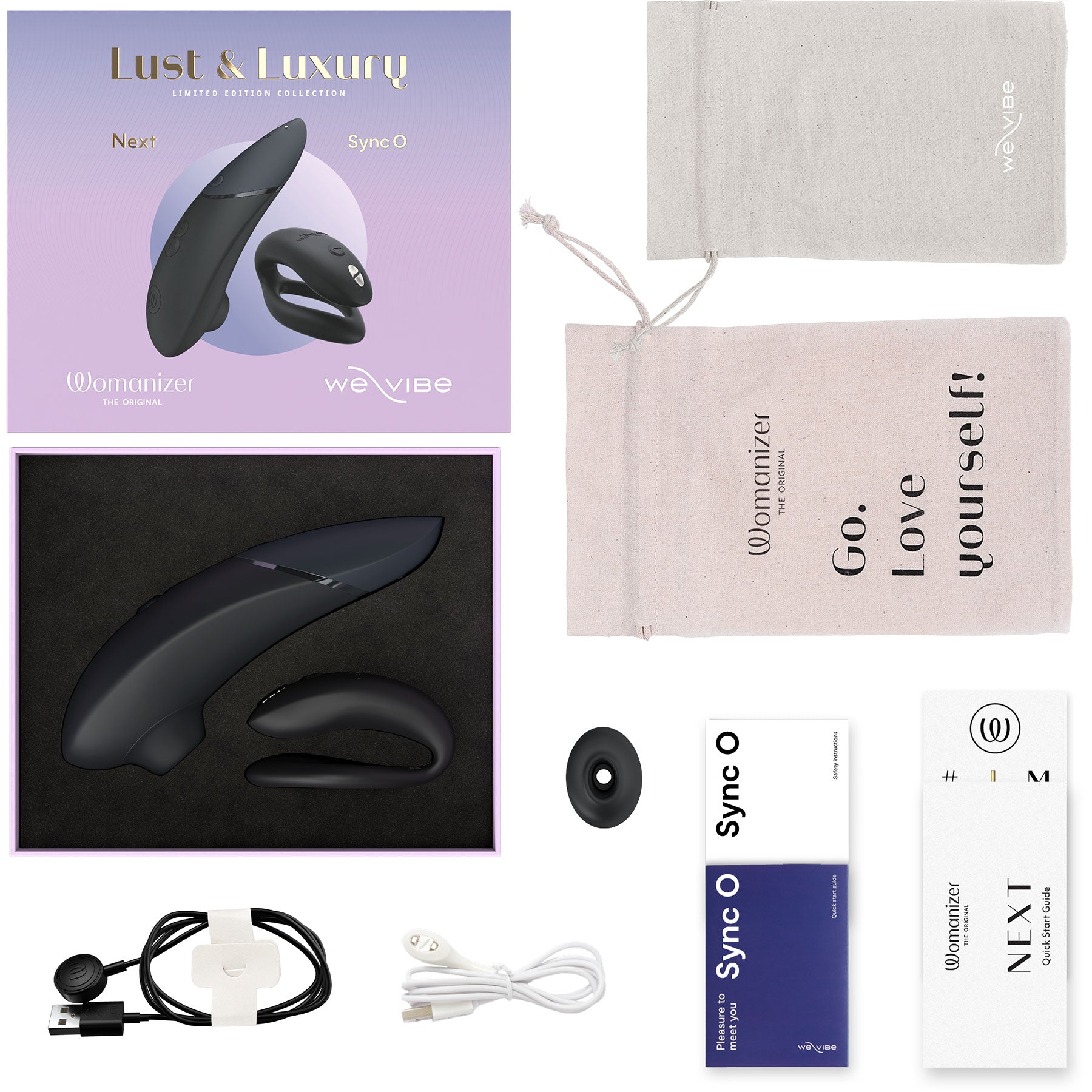 Lust & Luxury Collection Box With Womanizer Next & We-Vibe Sync O