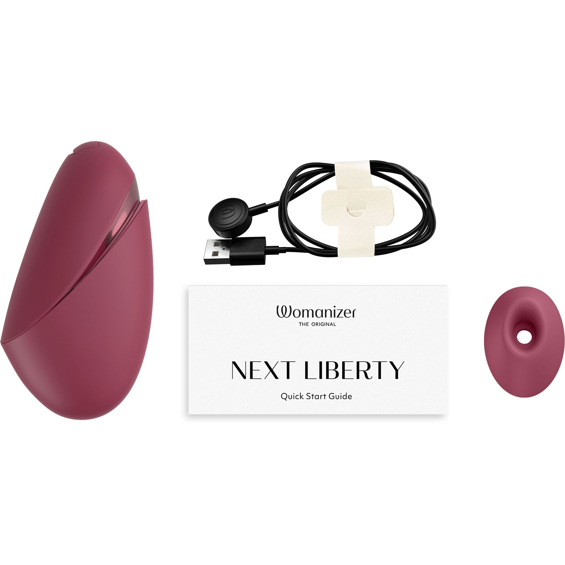 Womanizer Next Liberty Compact 3D Pleasure Air Clitoral Stimulator - Bordeaux