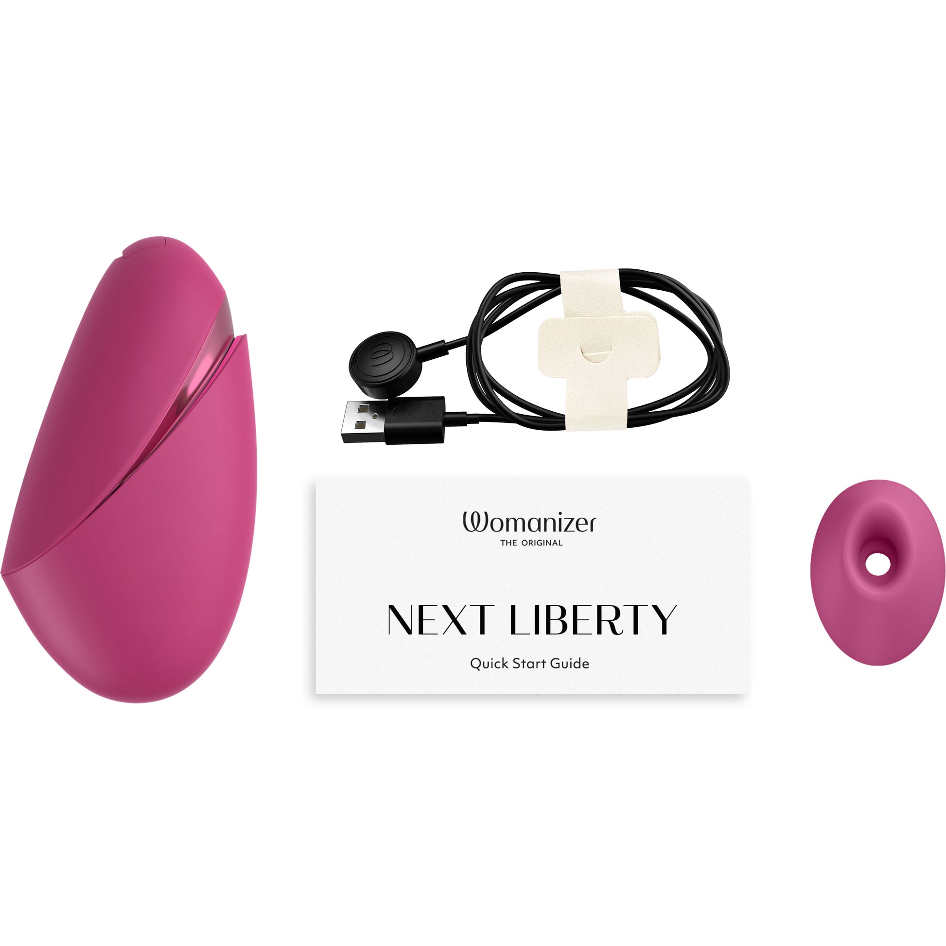 Womanizer Next Liberty Compact 3D Pleasure Air Clitoral Stimulator - Vibrant Pink