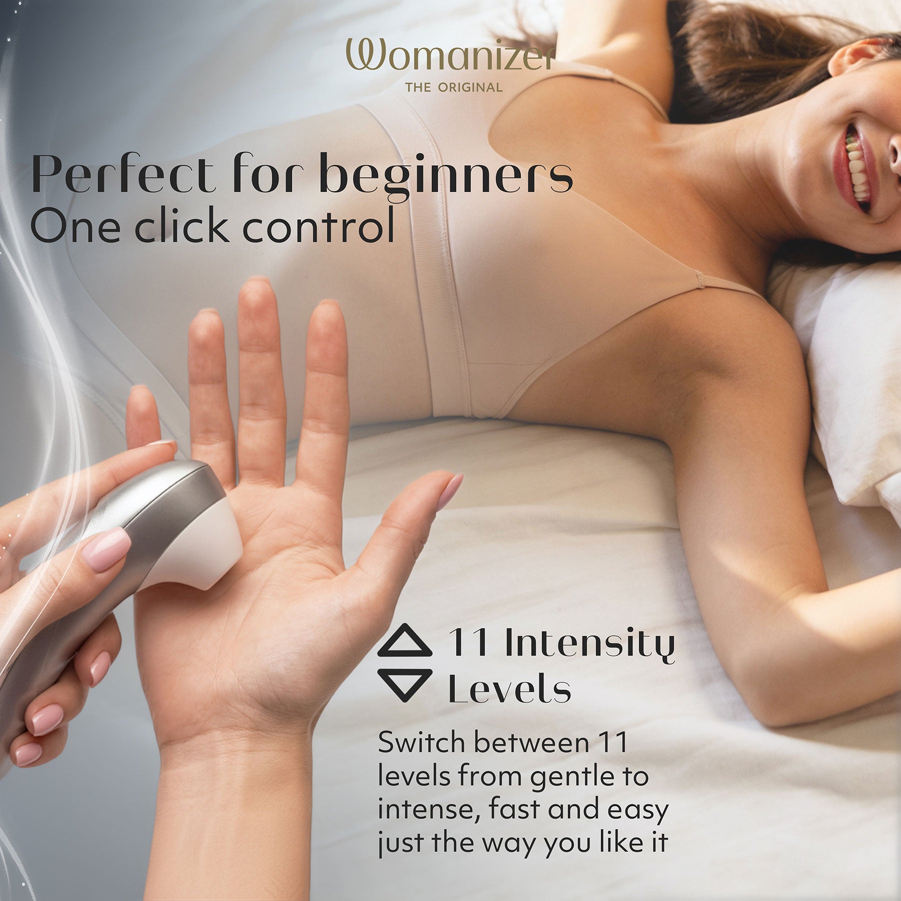 Womanizer Pro Pleasure Air Clitoral Stimulator - Gray