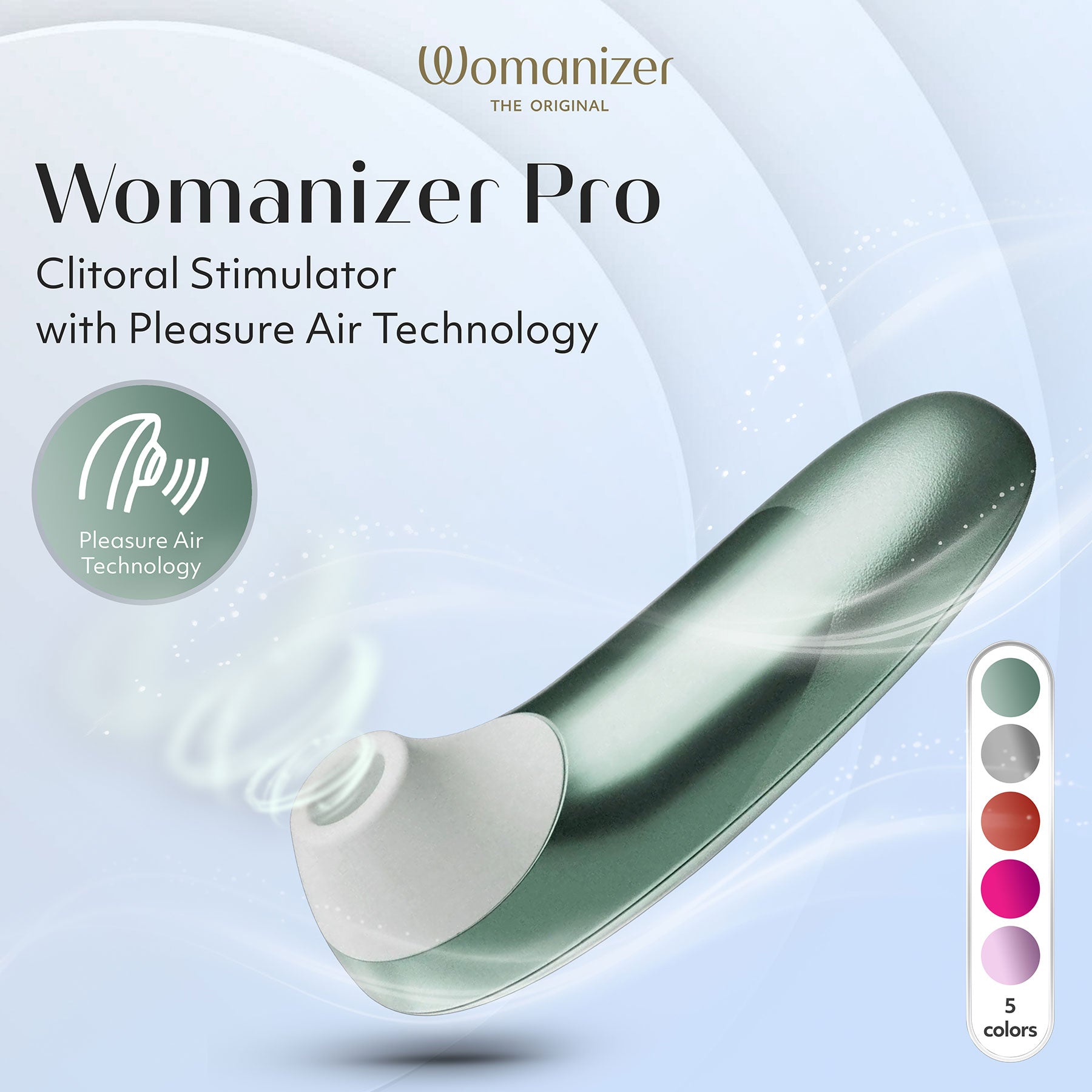 Womanizer Pro Pleasure Air Clitoral Stimulator | Silicone & Waterproof Womanizer Pro Pleasure Air Clitoral Stimulator | Silicone & Waterproof