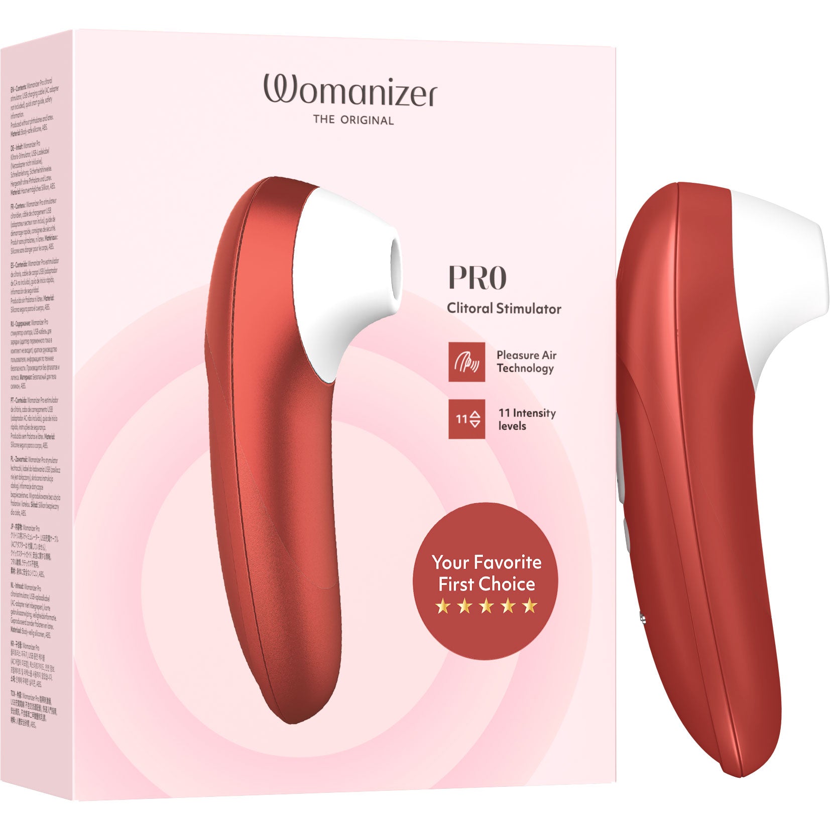 Womanizer Pro Pleasure Air Clitoral Stimulator | Silicone & Waterproof