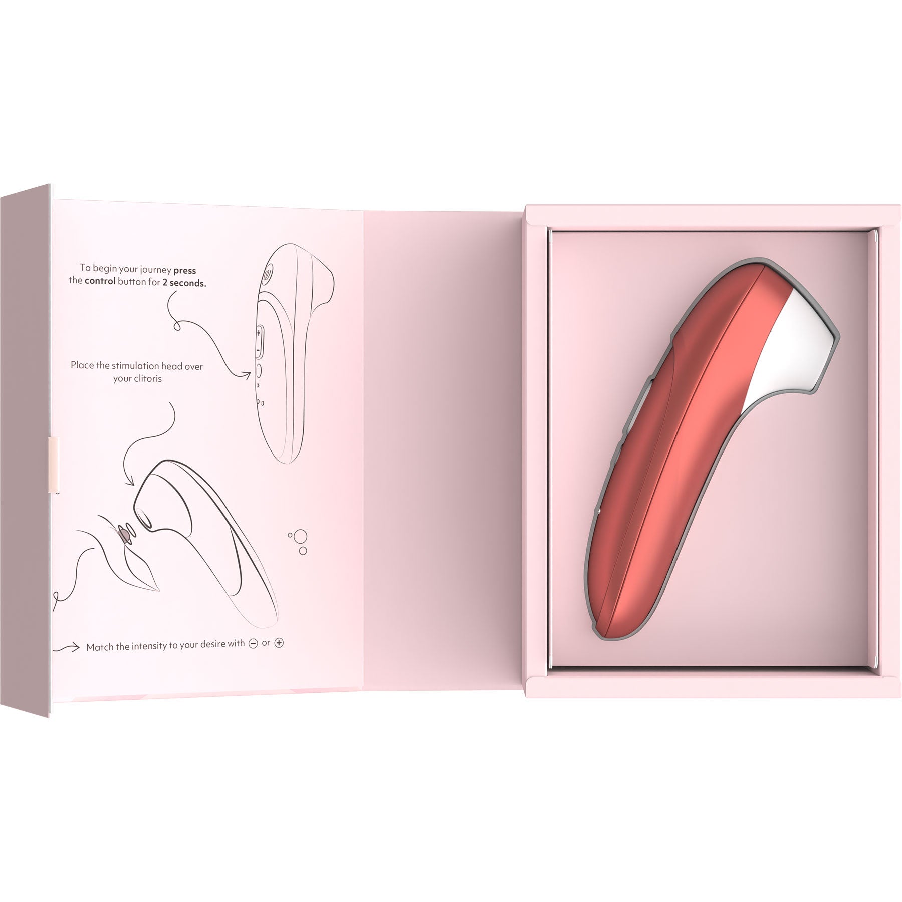 Womanizer Pro Pleasure Air Clitoral Stimulator - Bordeaux