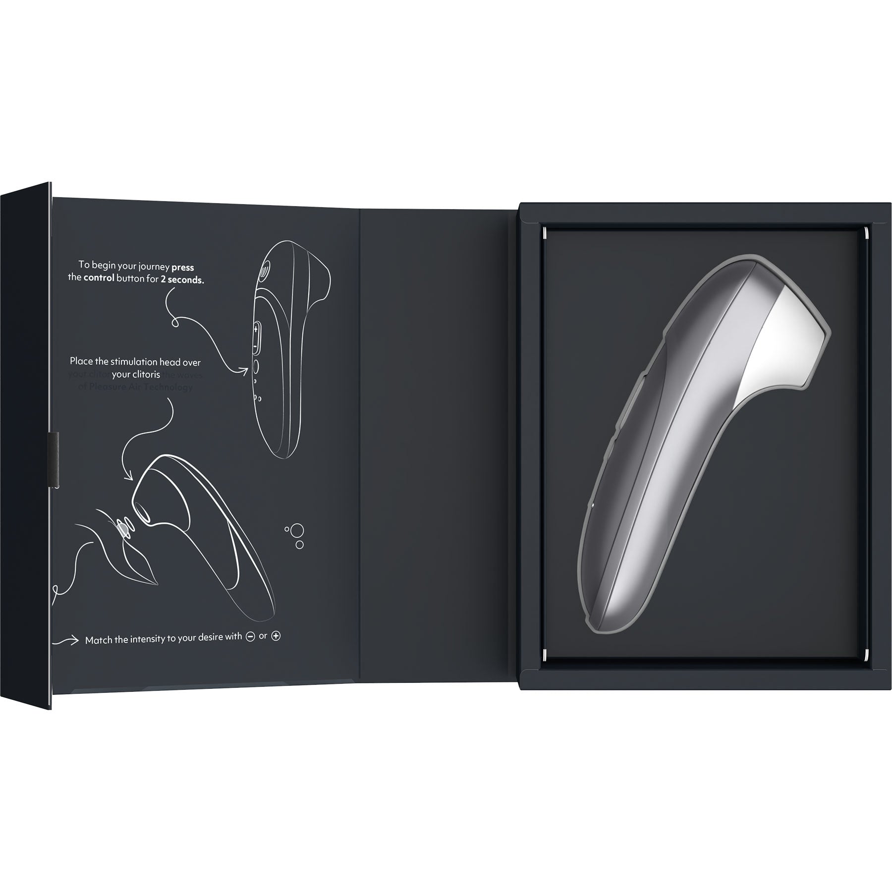 Womanizer Pro Pleasure Air Clitoral Stimulator - Gray