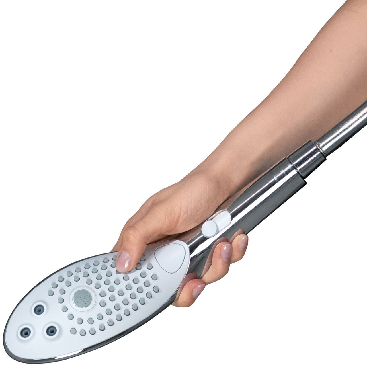 Womanizer Wave Shower Head & Water Massage Clitoral Stimulator - Chrome