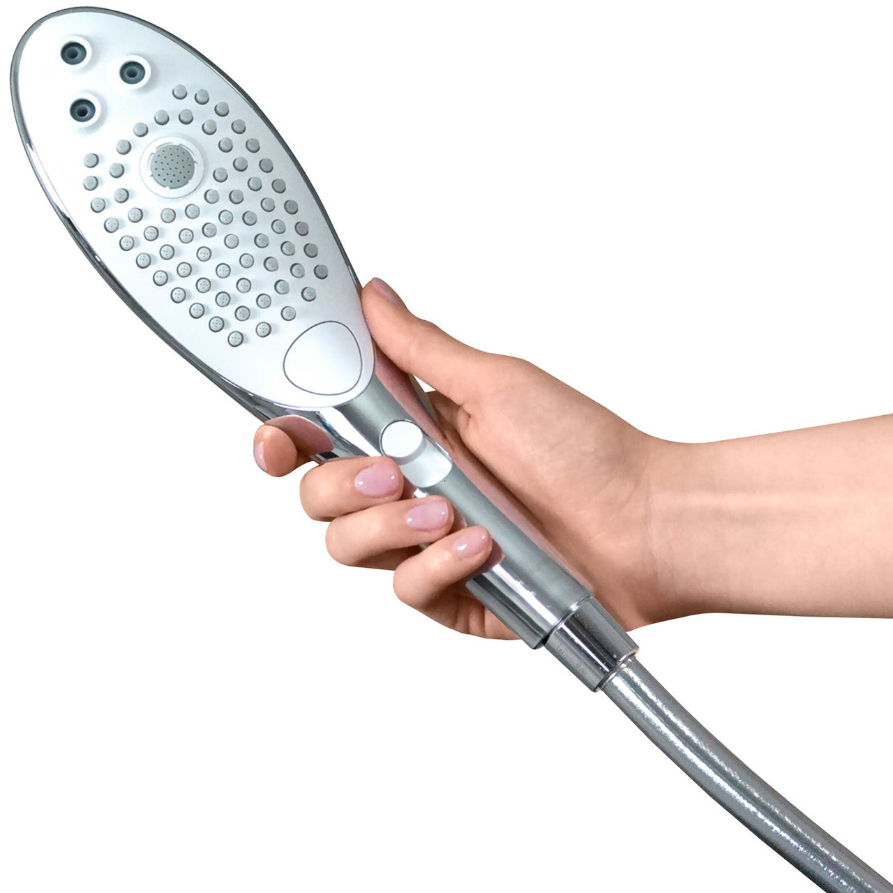 Womanizer Wave Shower Head & Water Massage Clitoral Stimulator - Chrome