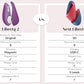 Womanizer Next Liberty Compact 3D Pleasure Air Clitoral Stimulator - Comparison Chart