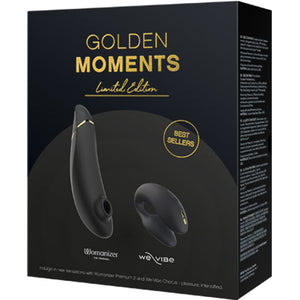 Golden Moments Collection 2 - We-Vibe Chorus Couples Vibrator & Womanizer Premium 2 Clitoral Stimulator