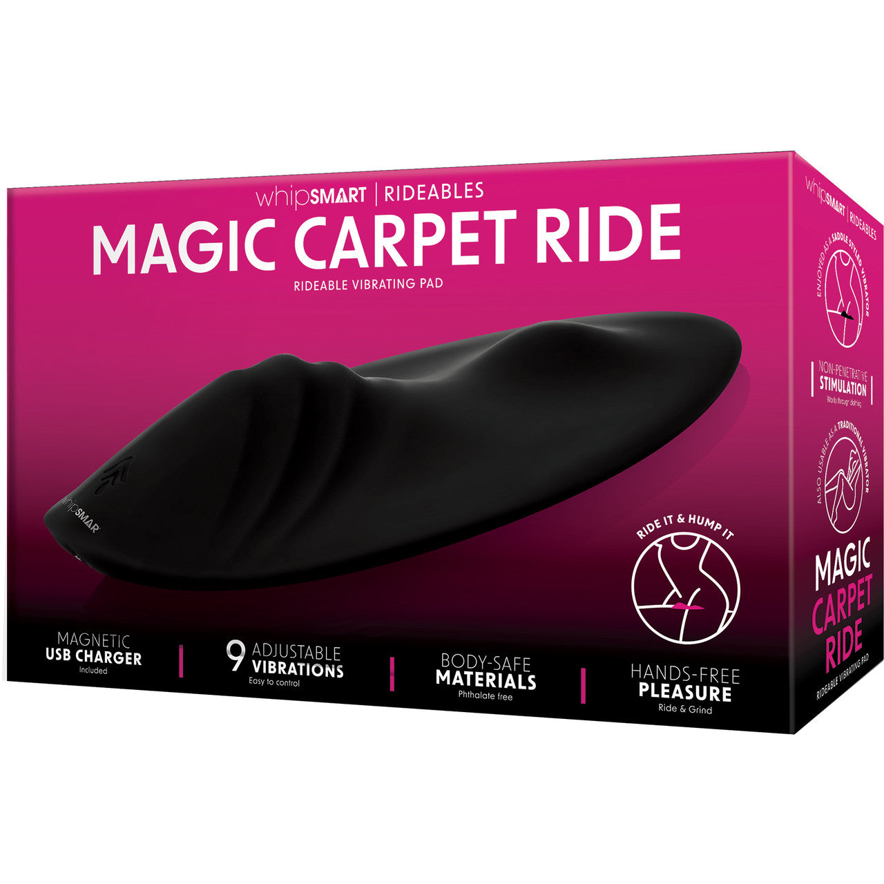 Whipsmart Magic Carpet Ride Rechargeable Silicone Rideable Vibrating Grinder