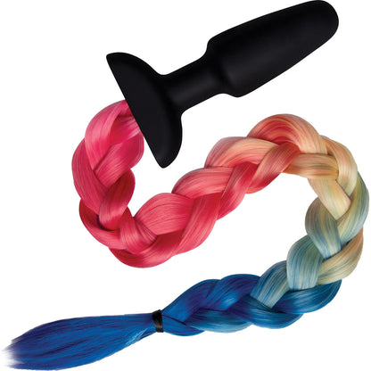 Whipsmart Furry Tales Silicone Rainbow Tail Butt Plug