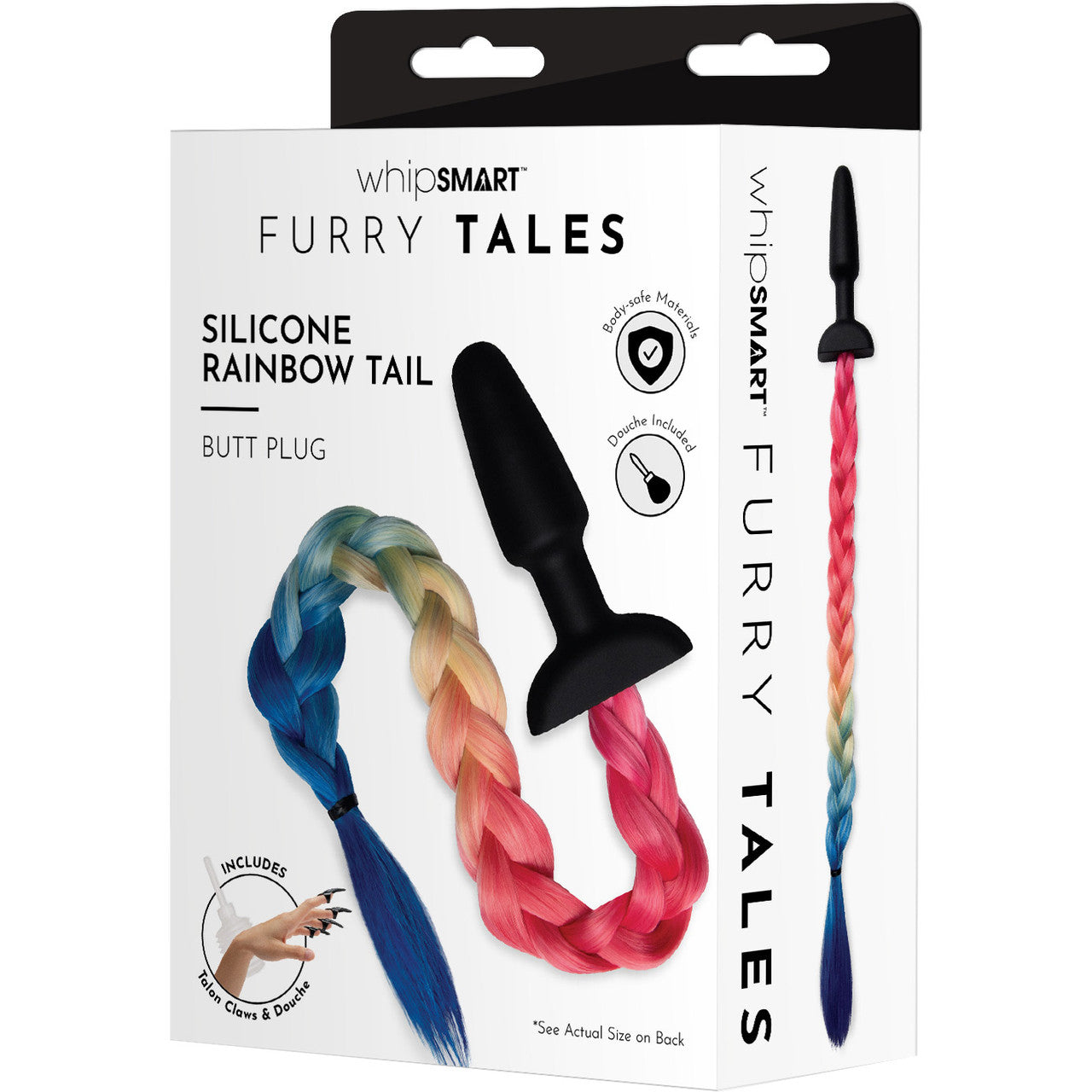 Whipsmart Furry Tales Silicone Rainbow Tail Butt Plug