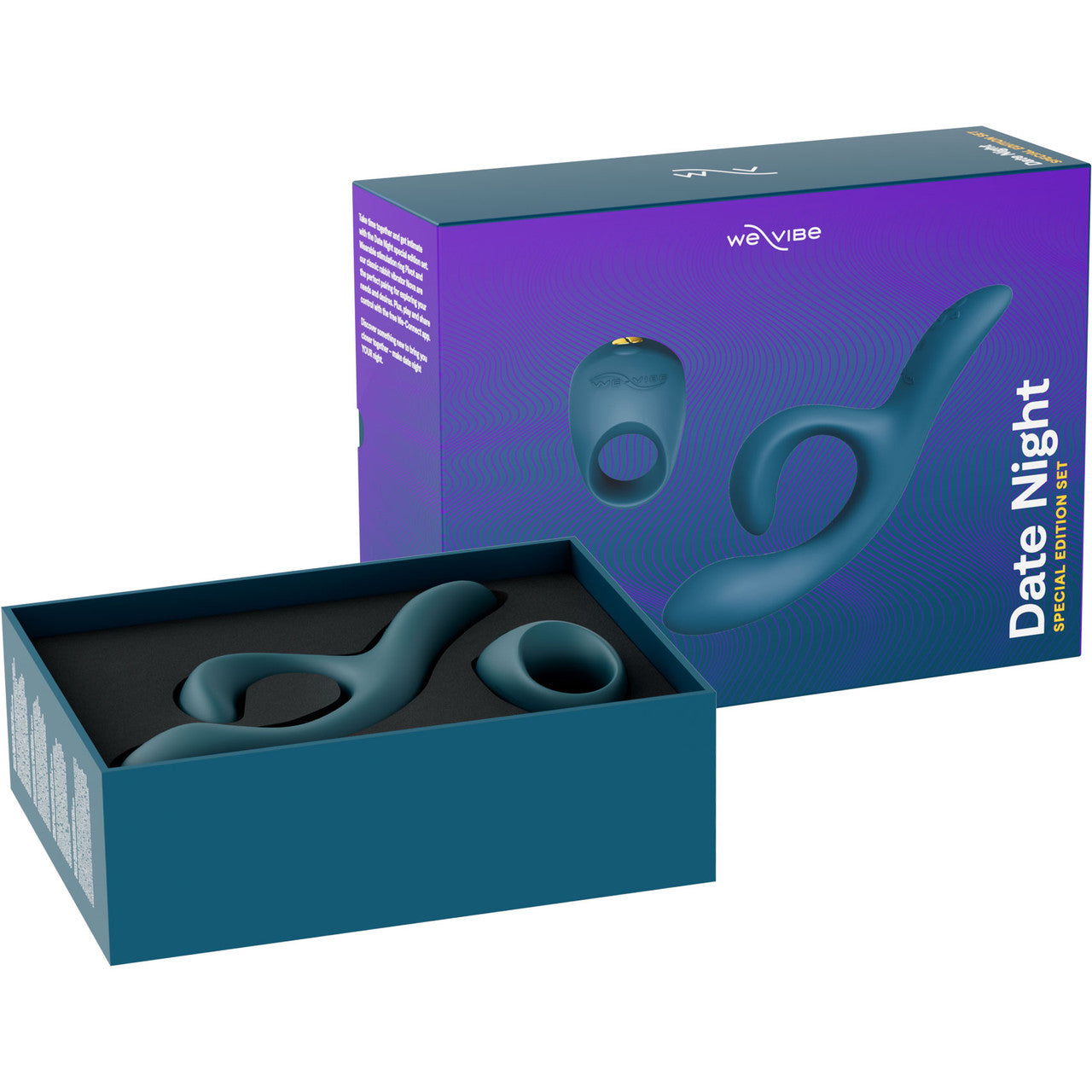 Date Night Set By We-Vibe With Nova 2 Dual-Stimulation Vibrator & Pivot Vibrating Cock Ring