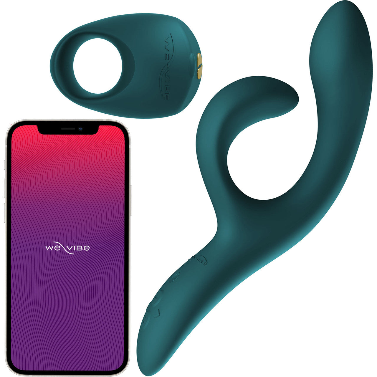 Date Night Set By We-Vibe With Nova 2 Dual-Stimulation Vibrator & Pivot Vibrating Cock Ring