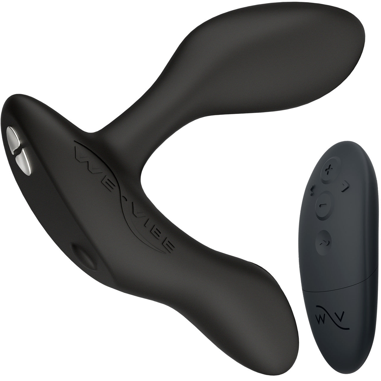 Vector+ By We-Vibe Waterproof Remote Controlled App Enabled Adjustable Prostate Massager - Charcoal Black