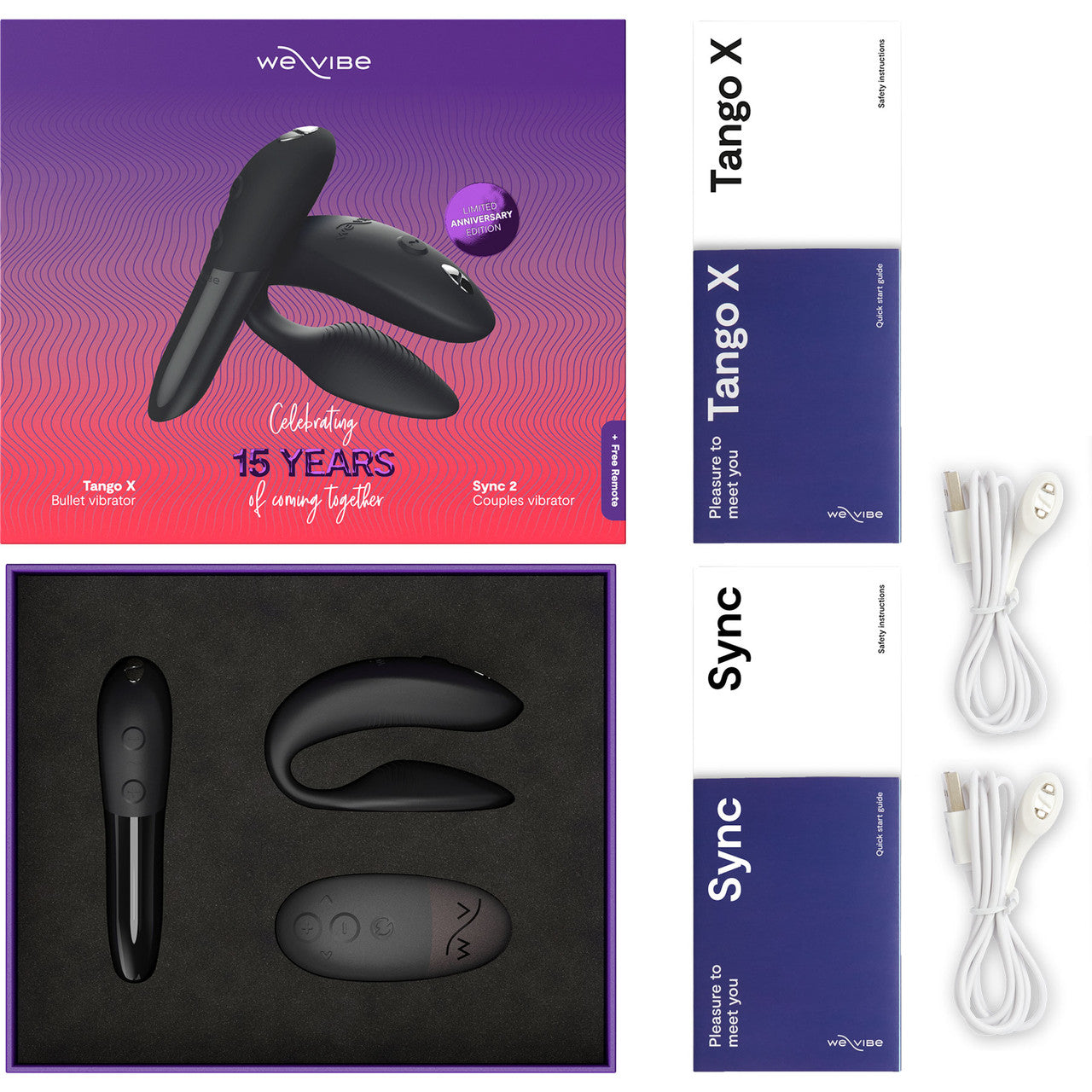 We-Vibe 15 Year Anniversary Collection Set With We-Vibe Sync 2 & We-Vibe Tango X