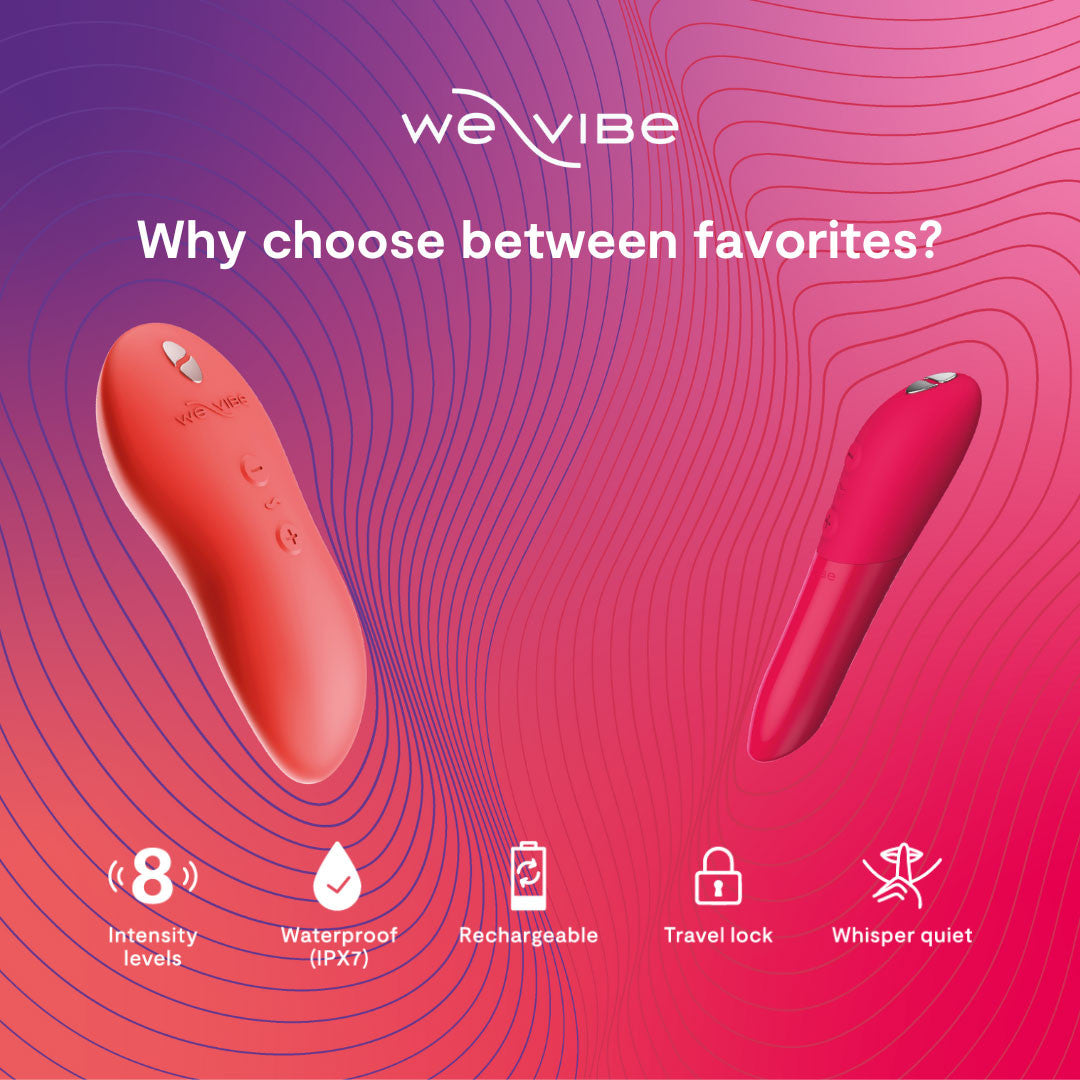 Forever Favorites Set By We-Vibe With Touch X & Tango X Powerful Waterproof Vibrators - Red & Coral