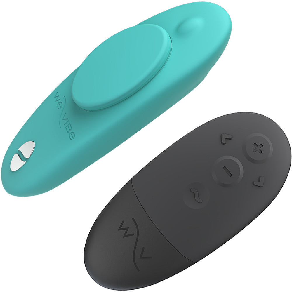 Moxie+ by We-Vibe Wearable Hands-Free Remote or App Controlled Panty Vibrator - Aqua