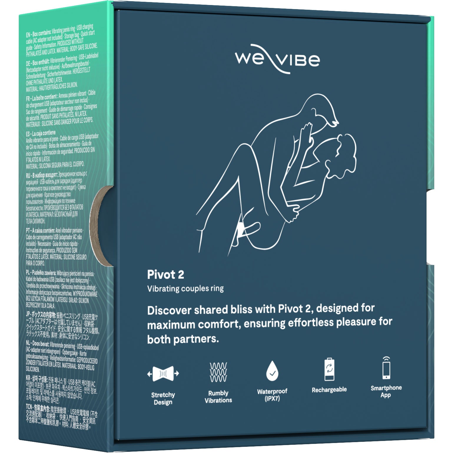 We-Vibe Pivot 2 Vibrating Silicone Rechargeable Couples Ring