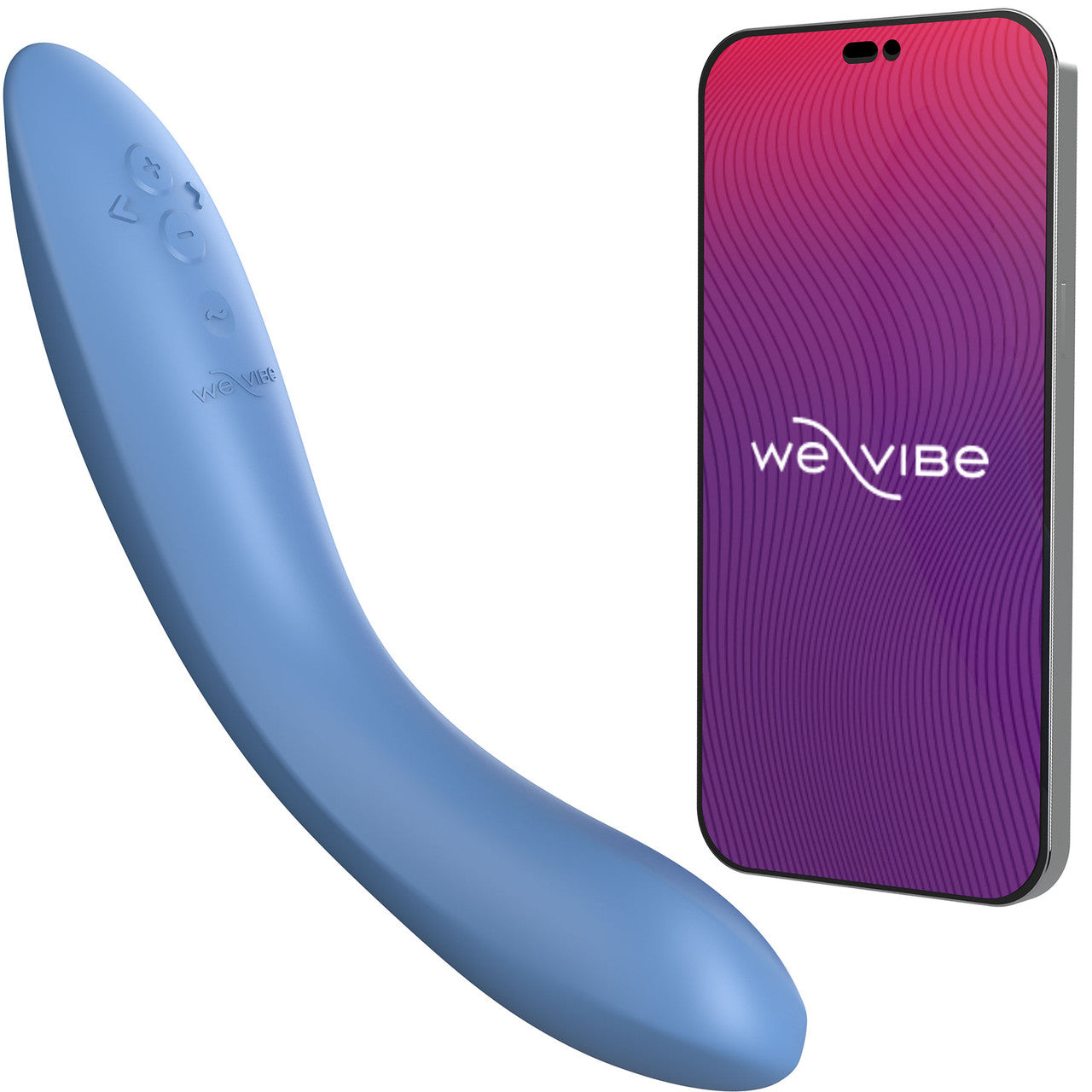 Rave 2 Twisted Pleasure By We-Vibe Silicone Rechargeable G-Spot Vibrator - Muted Blue