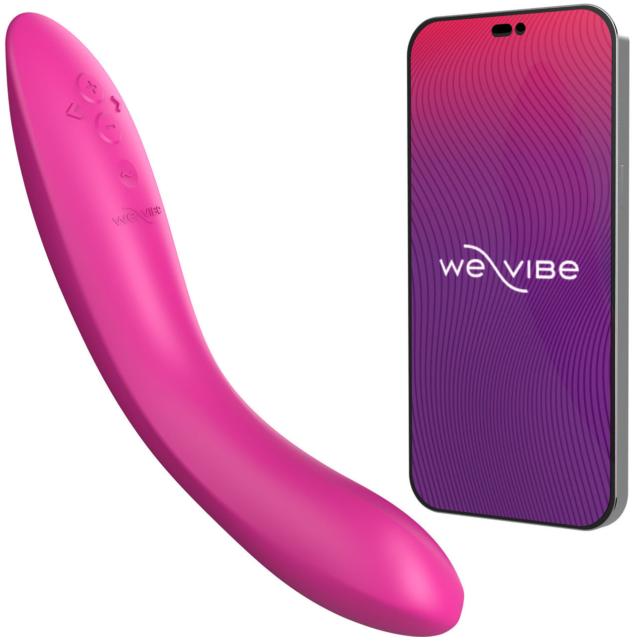 Rave 2 Twisted Pleasure By We-Vibe Silicone Rechargeable G-Spot Vibrator - Bold Pink