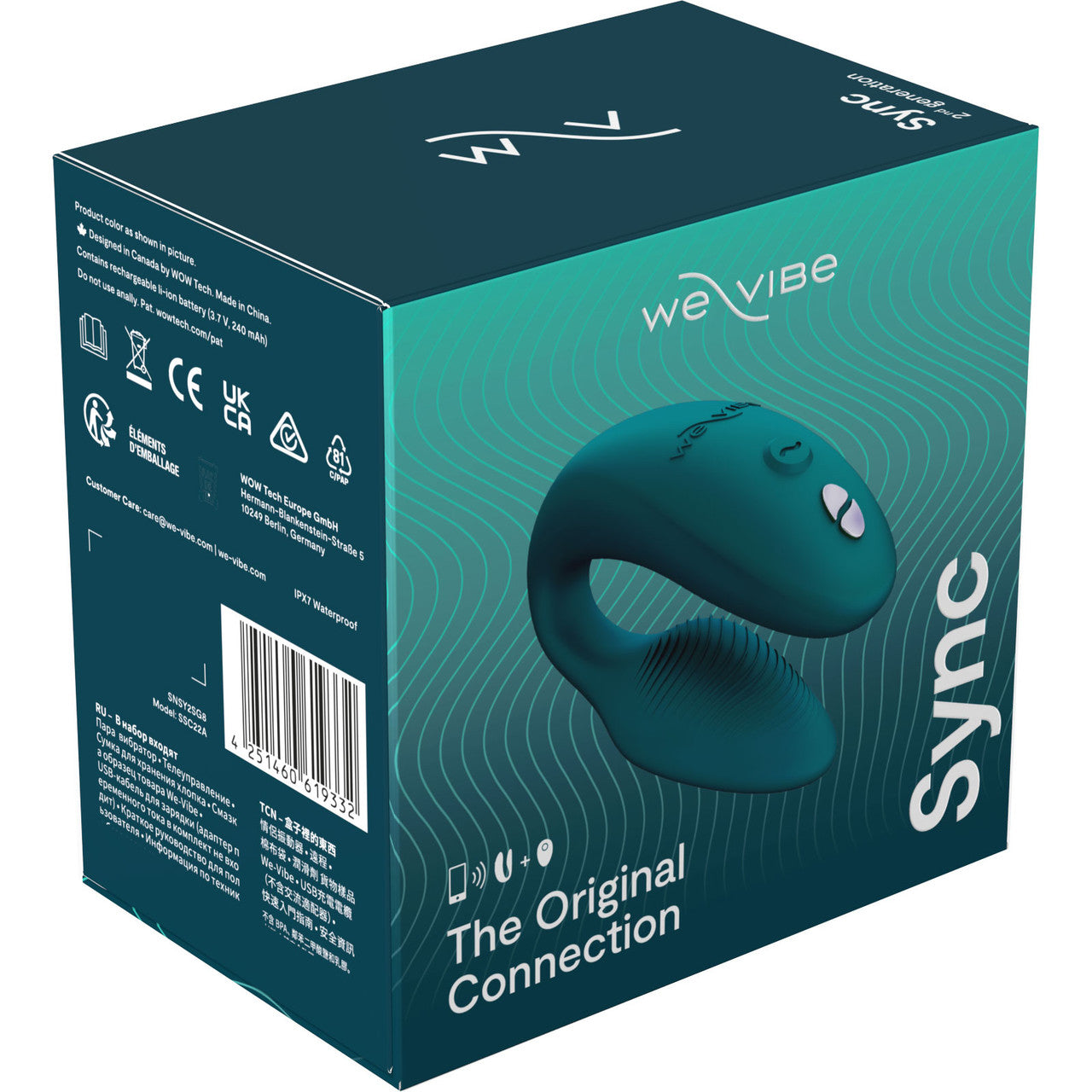 We-Vibe Sync Rechargeable Silicone Remote & App Controlled Couples Vibrator - Green Velvet