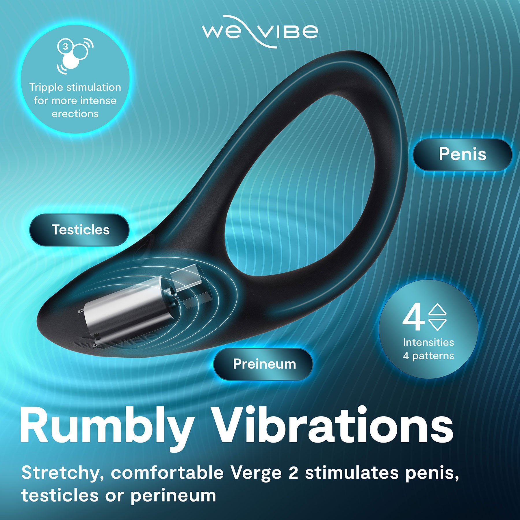 We-Vibe Verge 2 Vibrating Silicone Rechargeable Penis Ring