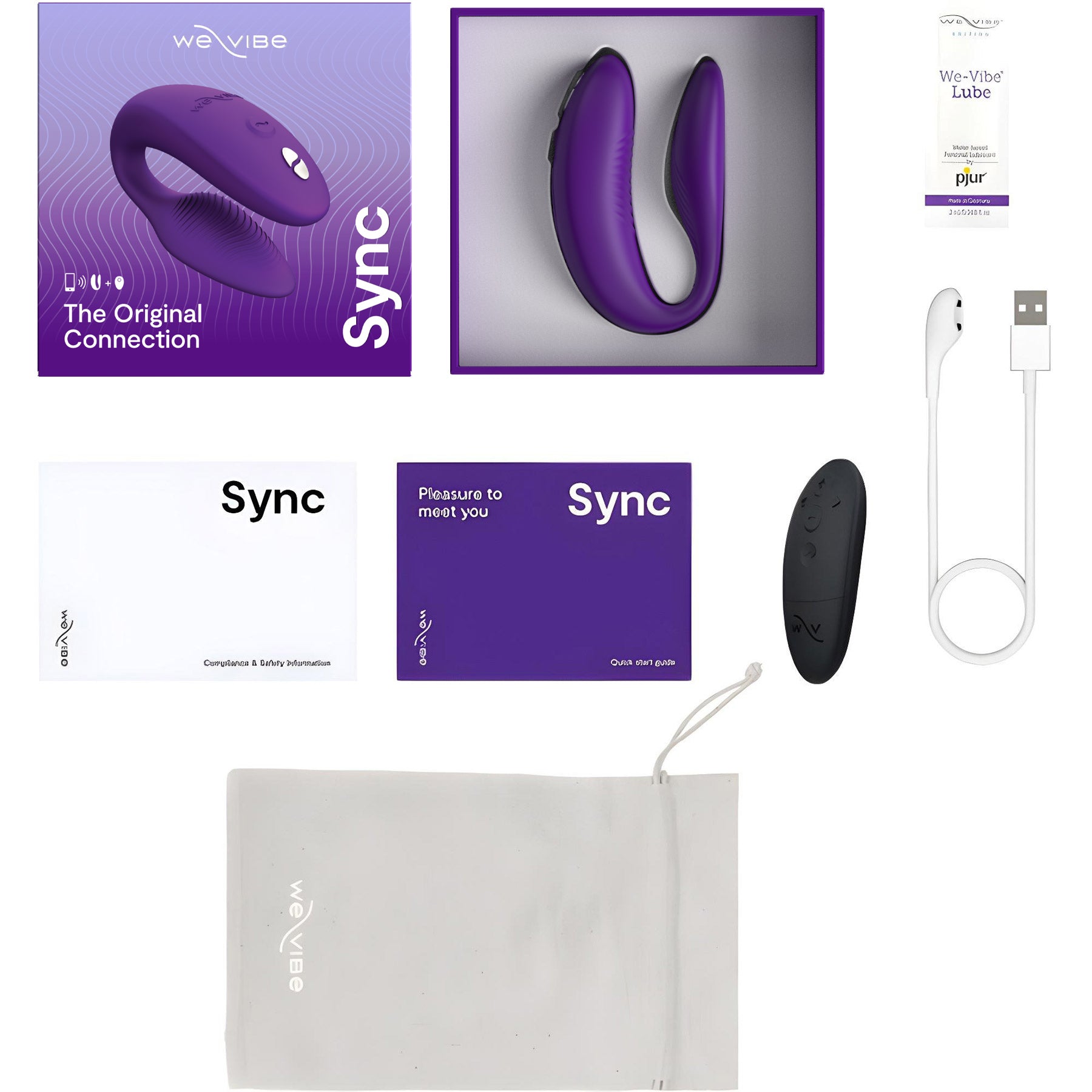 We-Vibe Sync 2nd Generation App Enabled Couples Vibrator With Remote - Purple