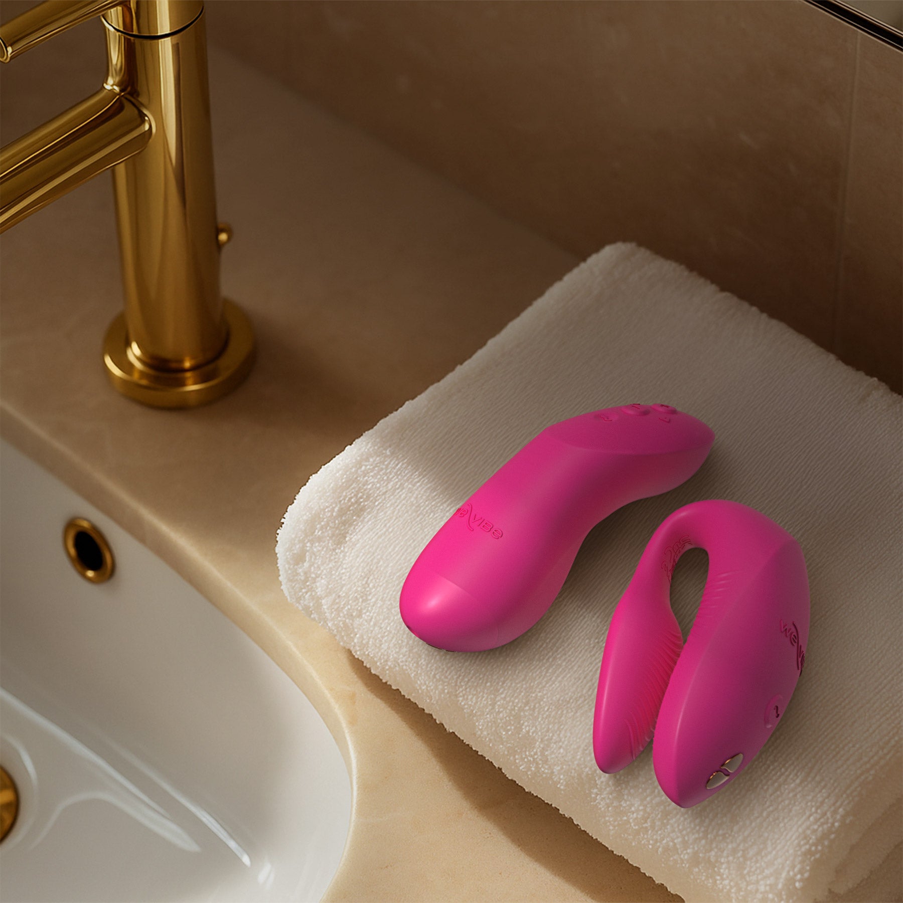 We-Vibe Chorus Pro Premium Remote & App Controlled Couples Vibrator - Electric Pink