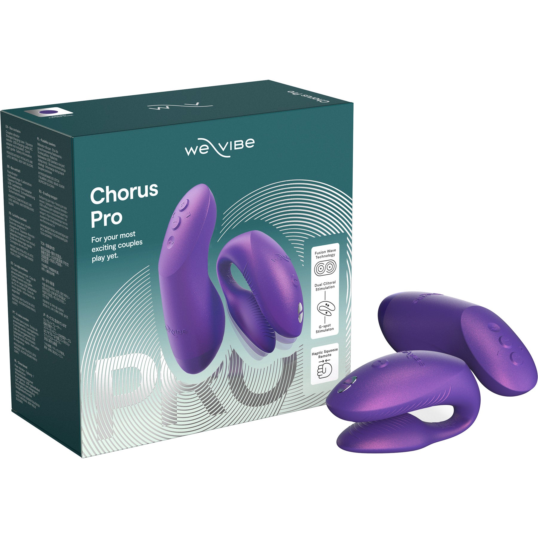 We-Vibe Chorus Pro Premium Remote & App Controlled Couples Vibrator - Cosmic Purple