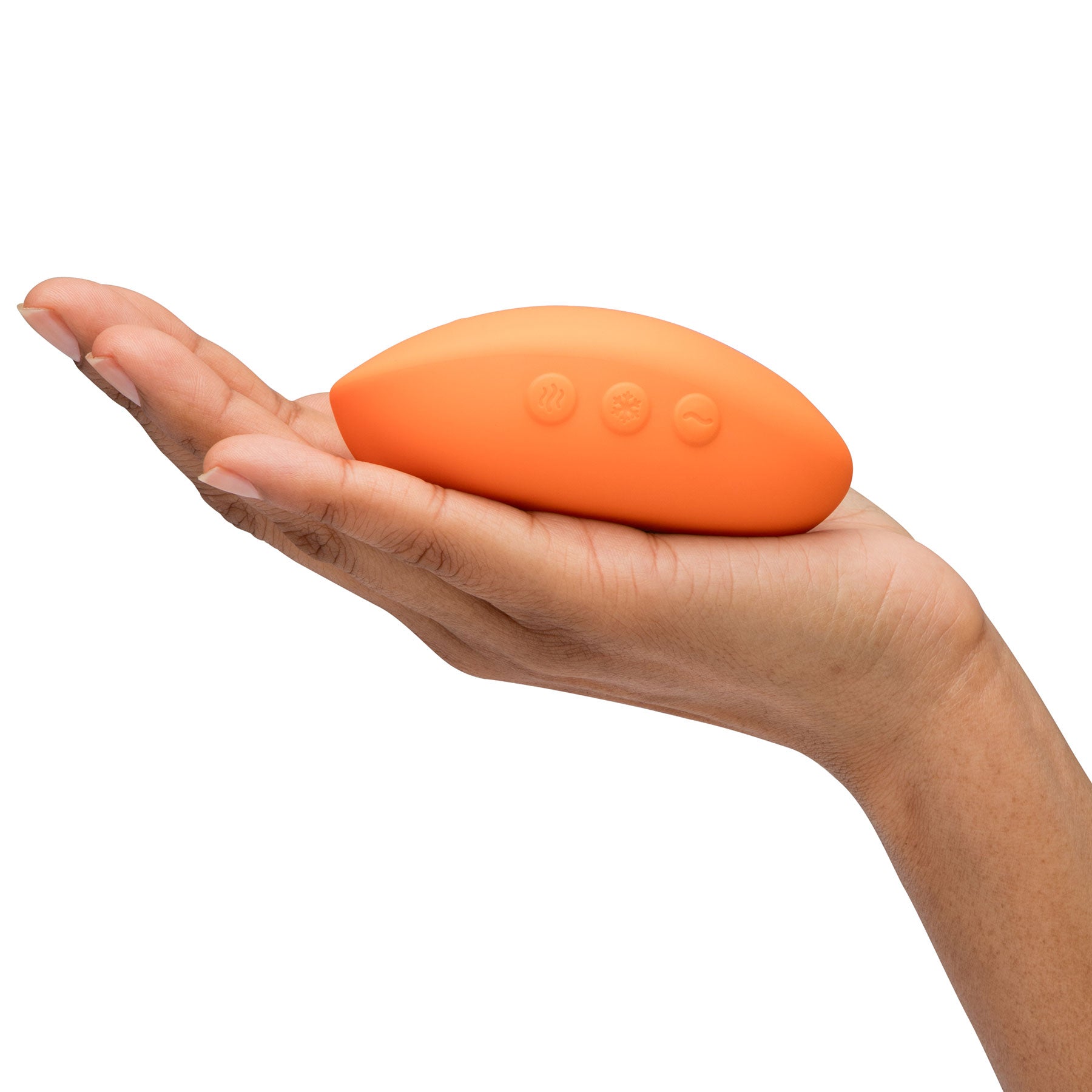 Temp By We-Vibe Heating & Cooling Rechargeable Silicone Lay-On Vibrator - Tangerine