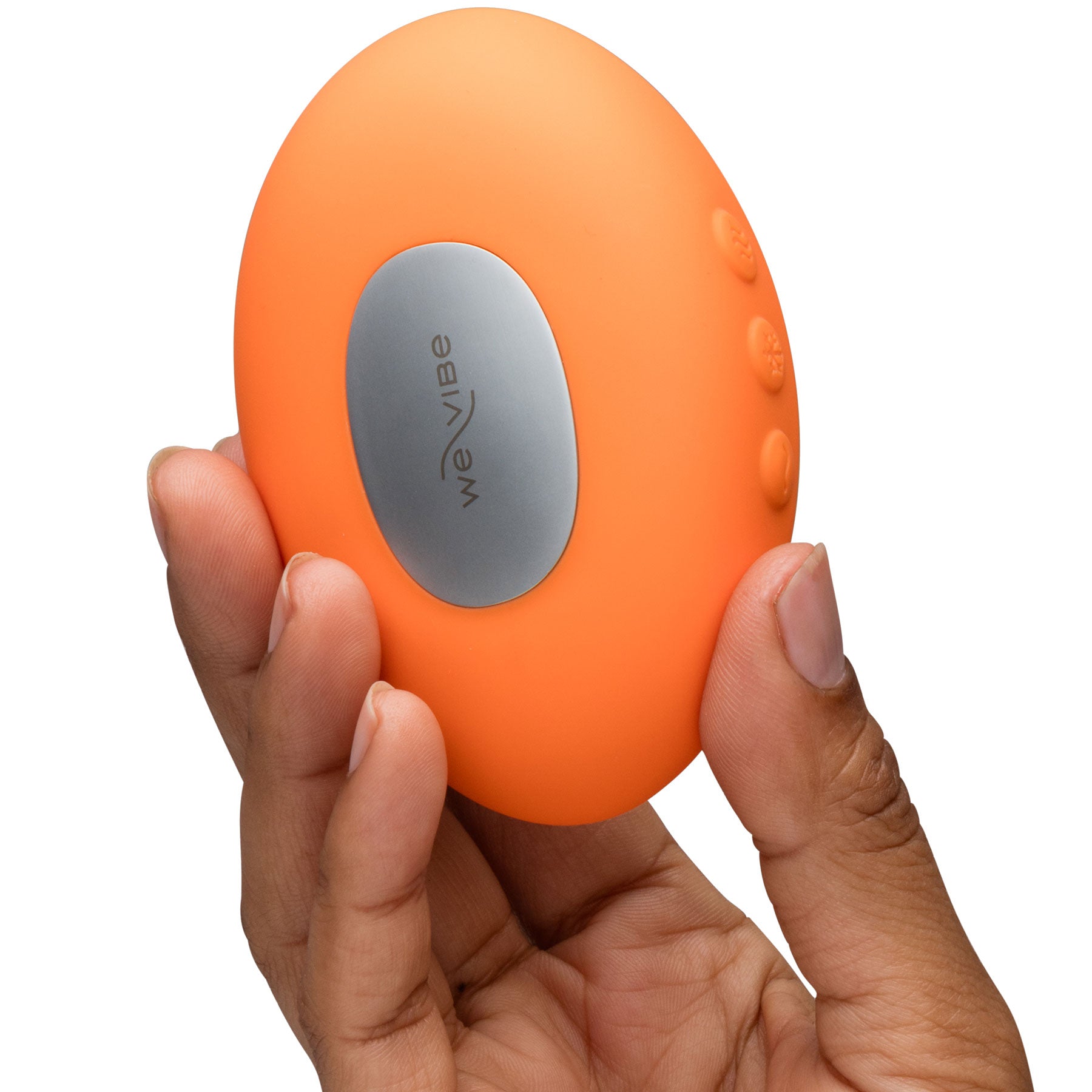 Temp By We-Vibe Heating & Cooling Rechargeable Silicone Lay-On Vibrator - Tangerine