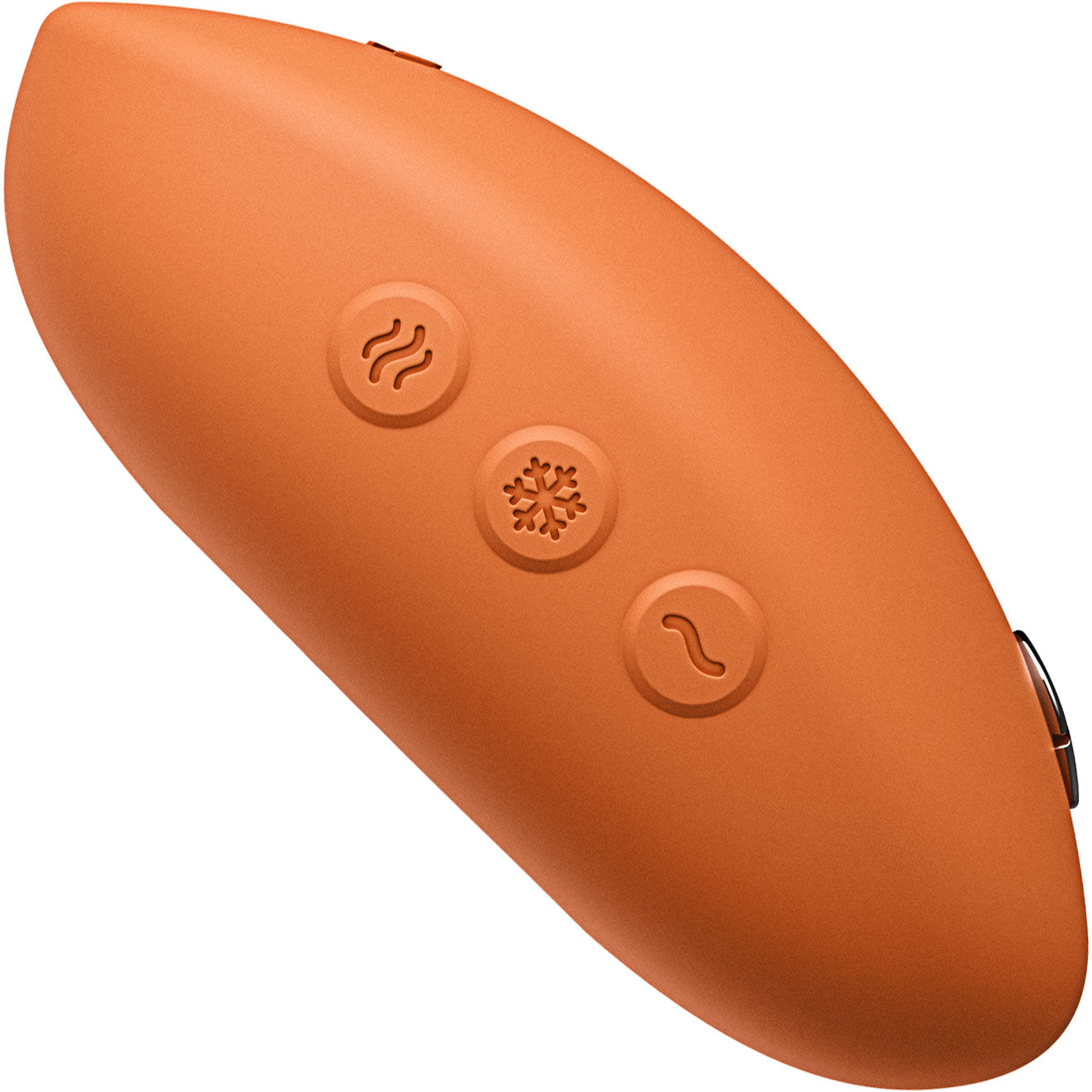 Temp By We-Vibe Heating & Cooling Rechargeable Silicone Lay-On Vibrator - Tangerine