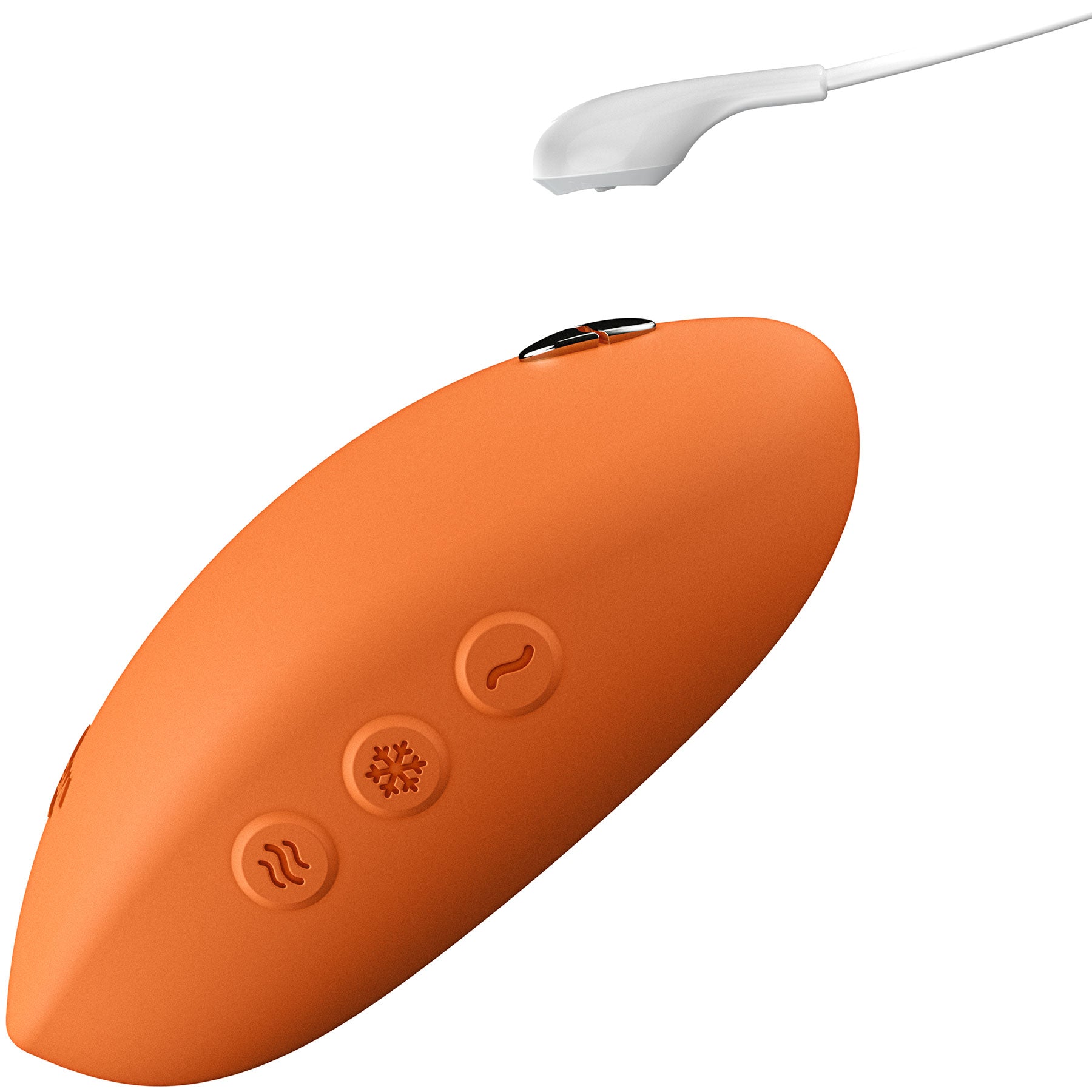 Temp By We-Vibe Heating & Cooling Rechargeable Silicone Lay-On Vibrator - Tangerine