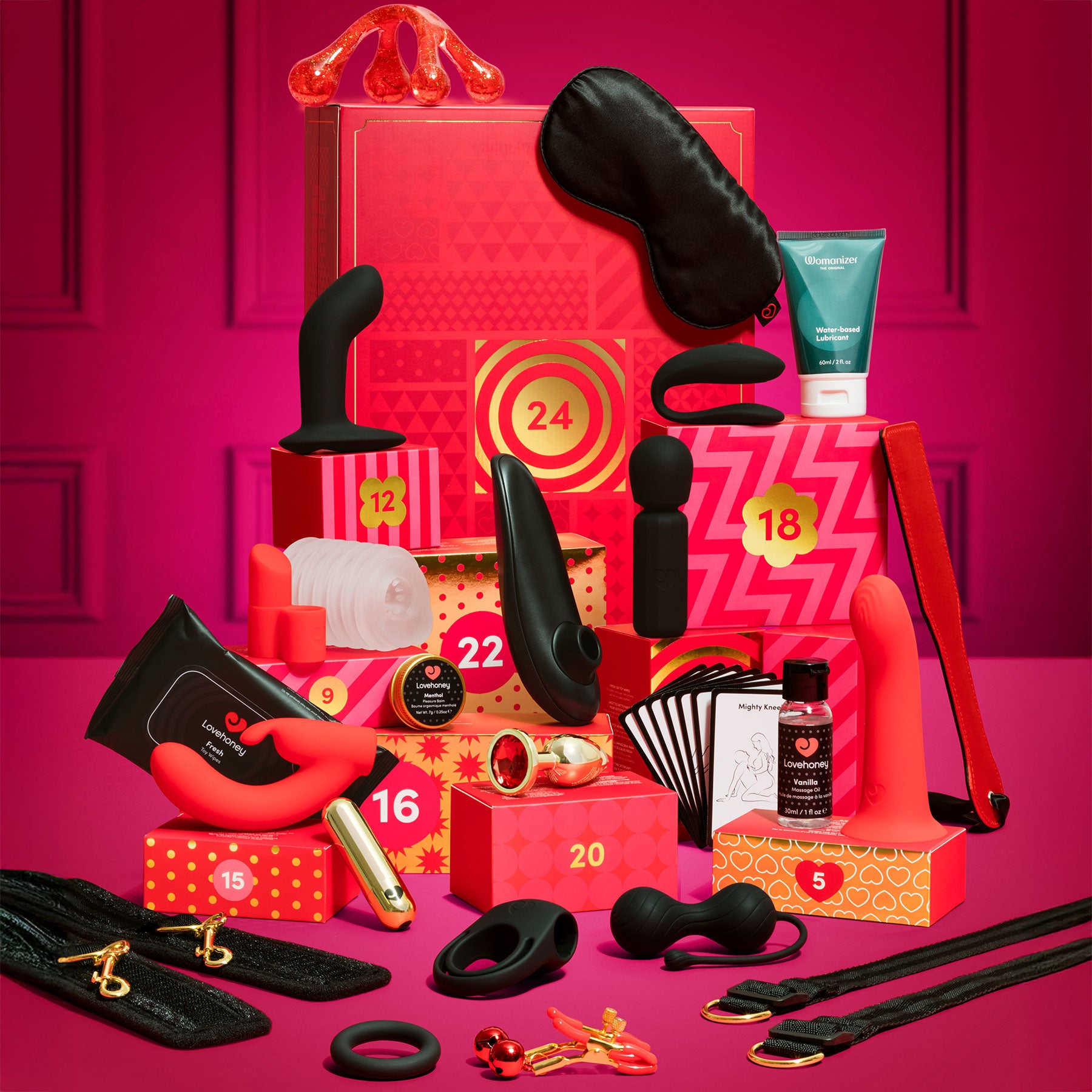 Lovehoney 24 Day Couples Advent Calendar - 24 Piece Sex Toy Gift Set
